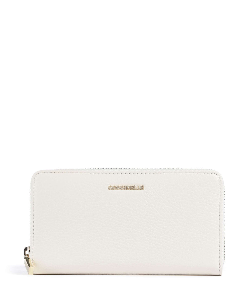 Coccinelle Metallic Soft Wallet pearl
