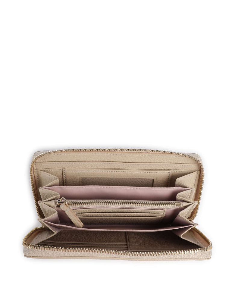 Coccinelle Metallic Soft RFID Wallet sandshell