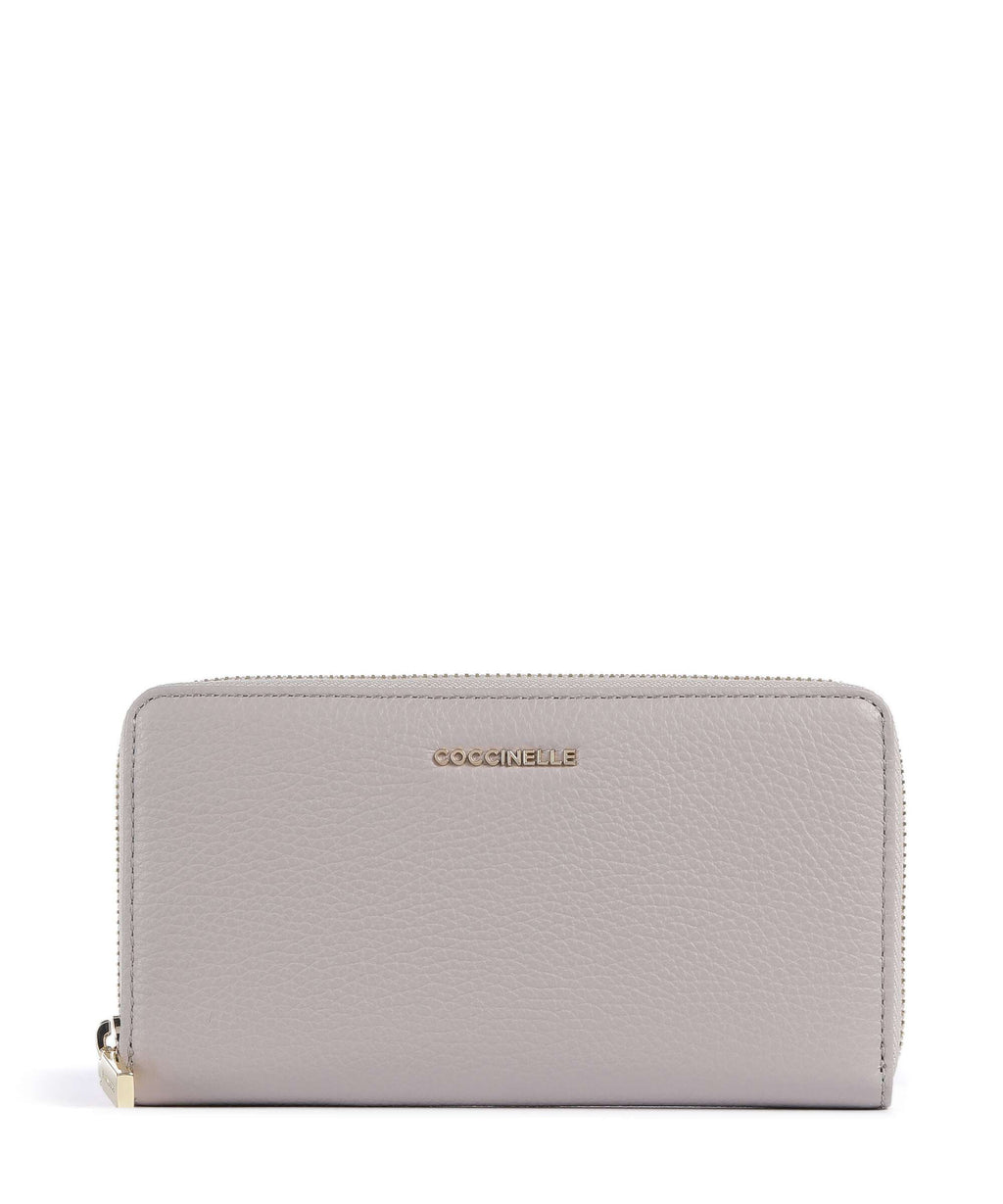 Coccinelle Metallic Soft Wallet oyster