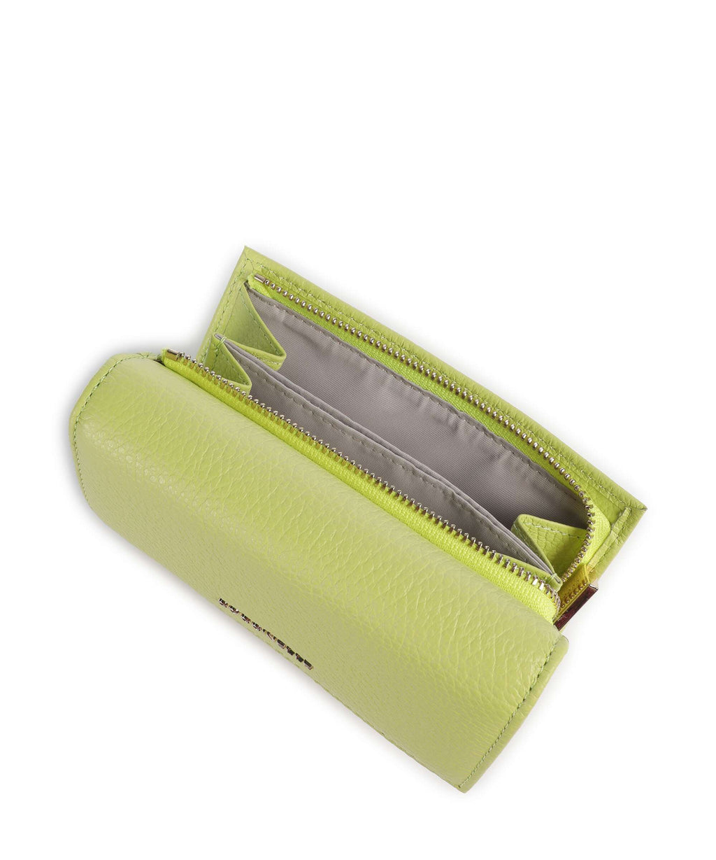 Coccinelle Metallic Soft RFID Wallet green glow