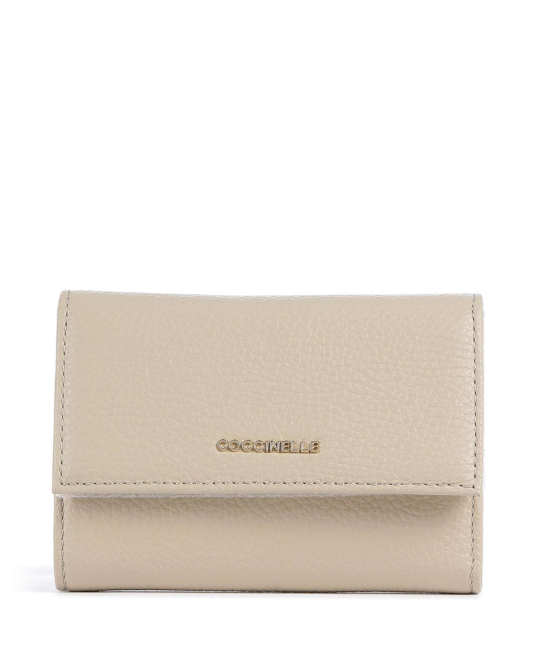 Coccinelle Metallic Soft RFID Wallet sandshell