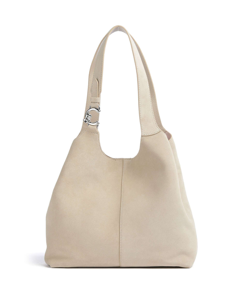 Coccinelle C-Easy Suede Hobo bag sandshell