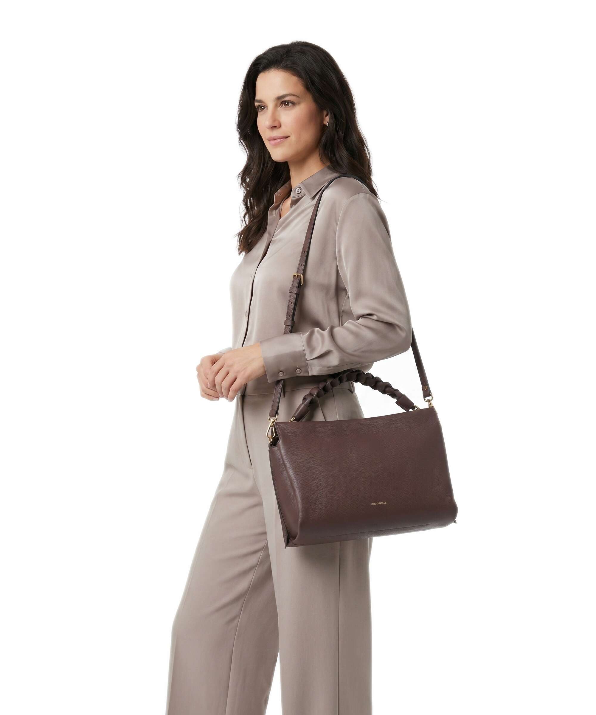Coccinelle Boheme Grana Double Hobo bag berry/winter rose