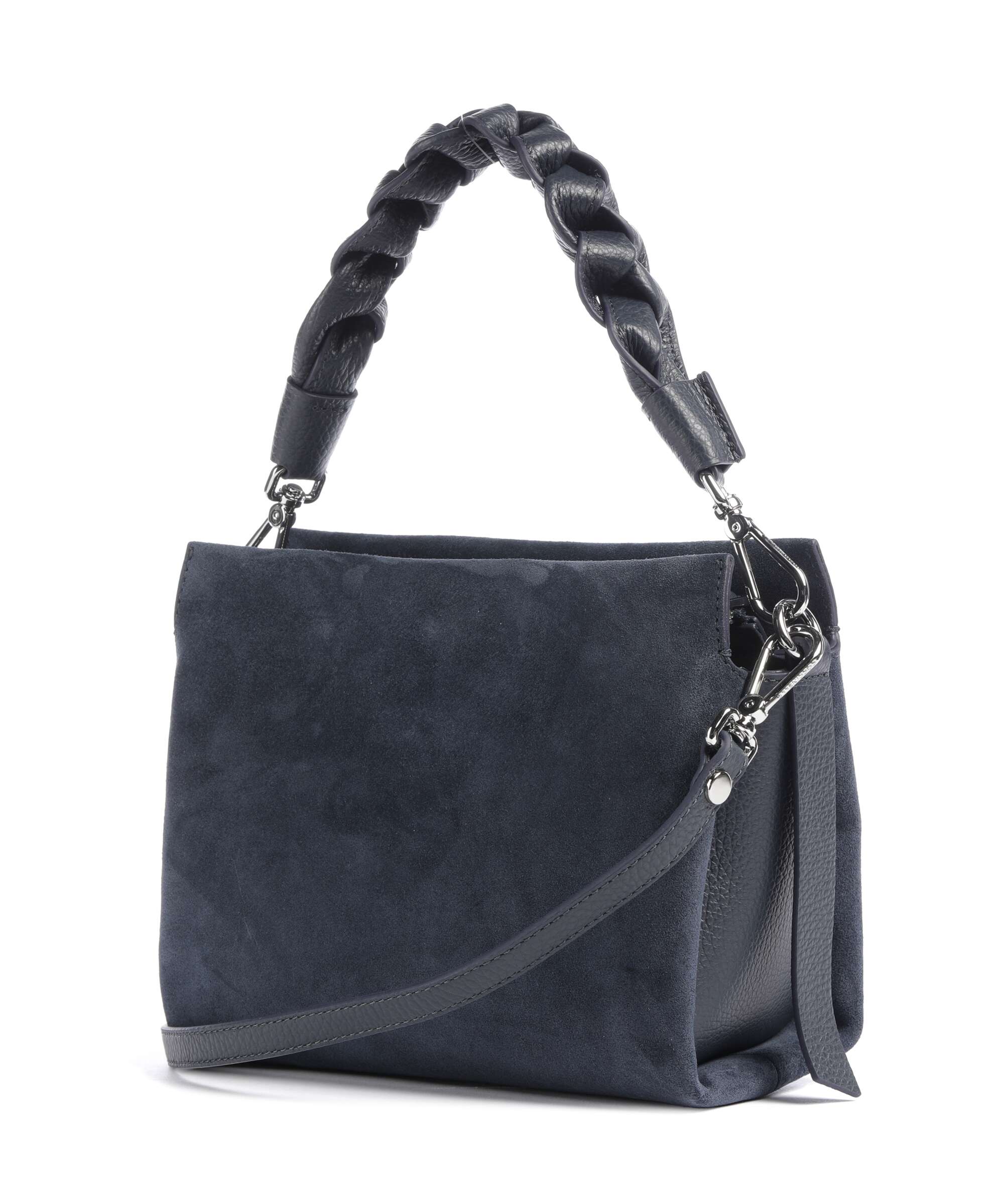 Coccinelle Boheme Suede Handbag midnight blue
