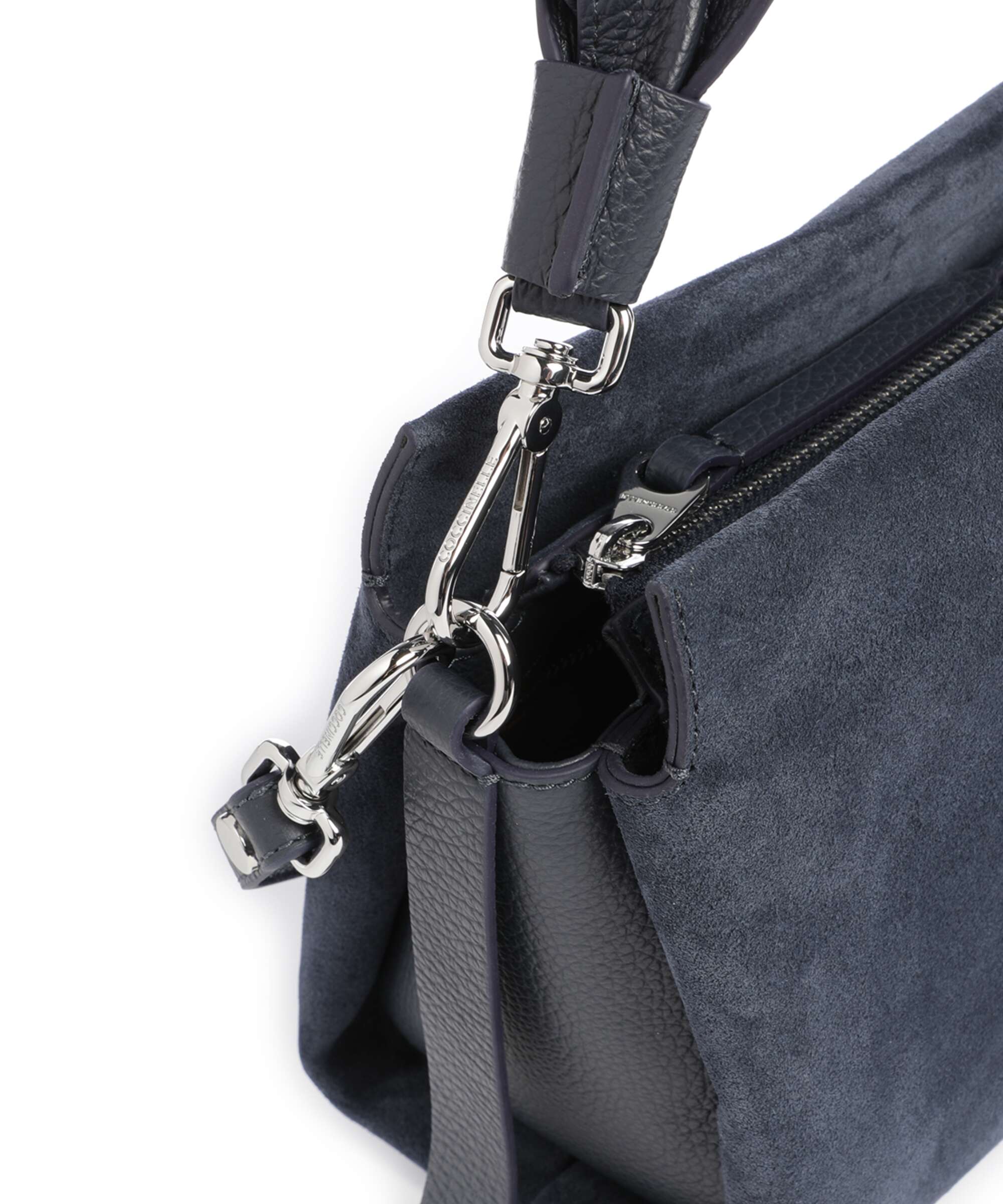 Coccinelle Boheme Suede Handbag midnight blue