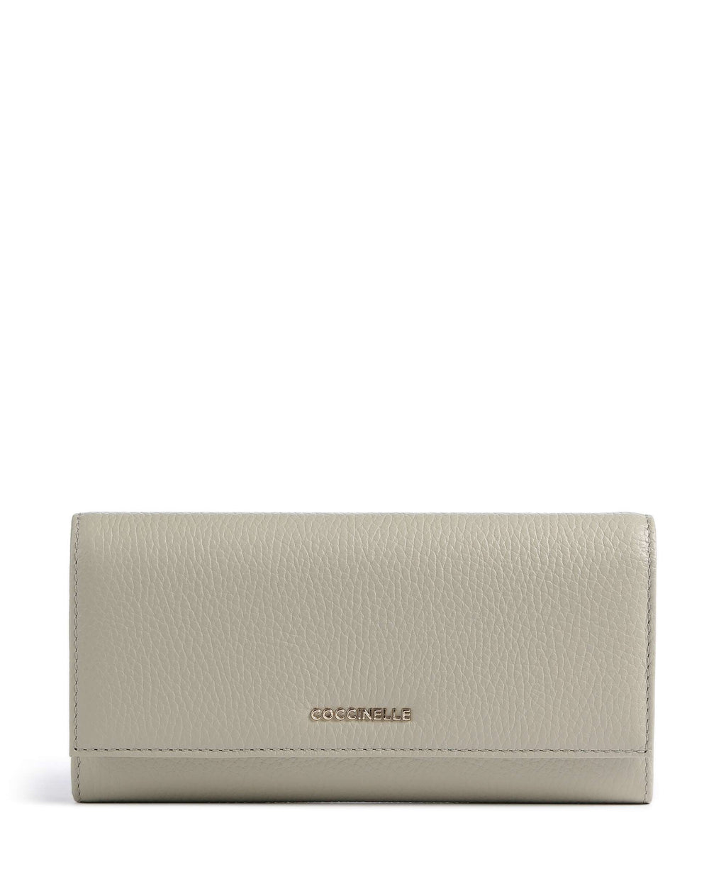 Coccinelle Metallic Soft Wallet eucalipto