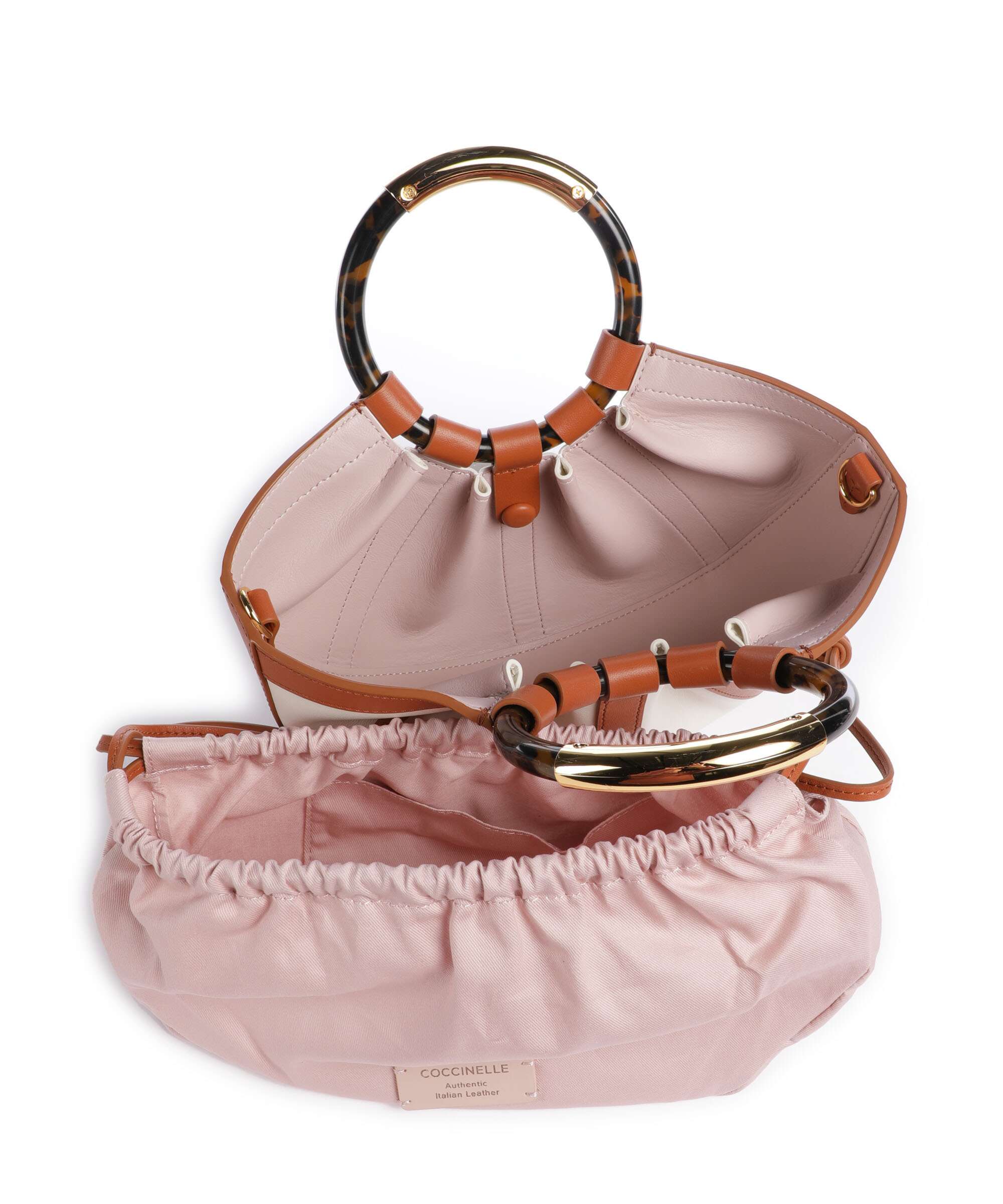 Coccinelle Shell Handbag crab/pearl