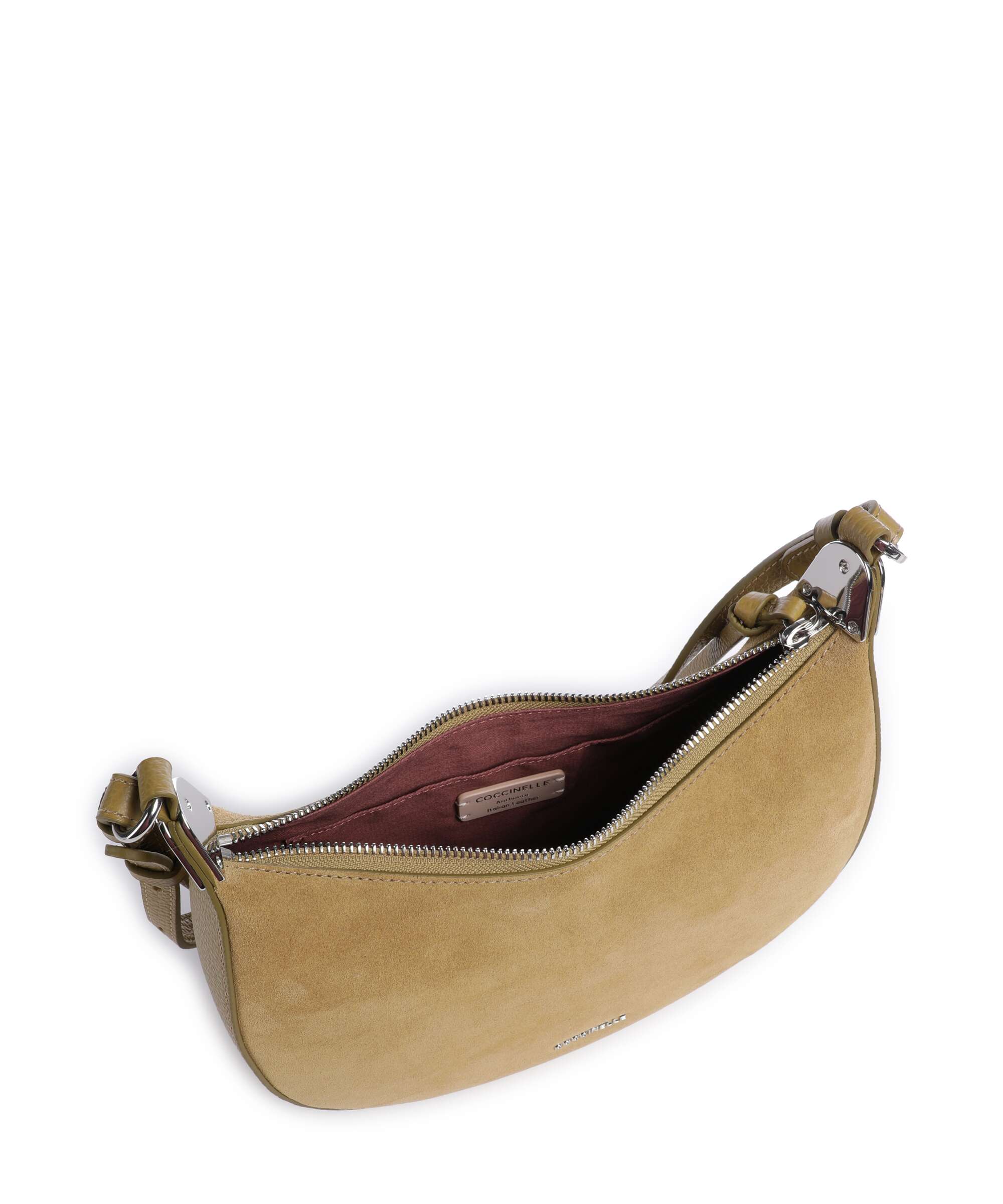 Coccinelle Fujiko Suede Crossbody bag seagrass