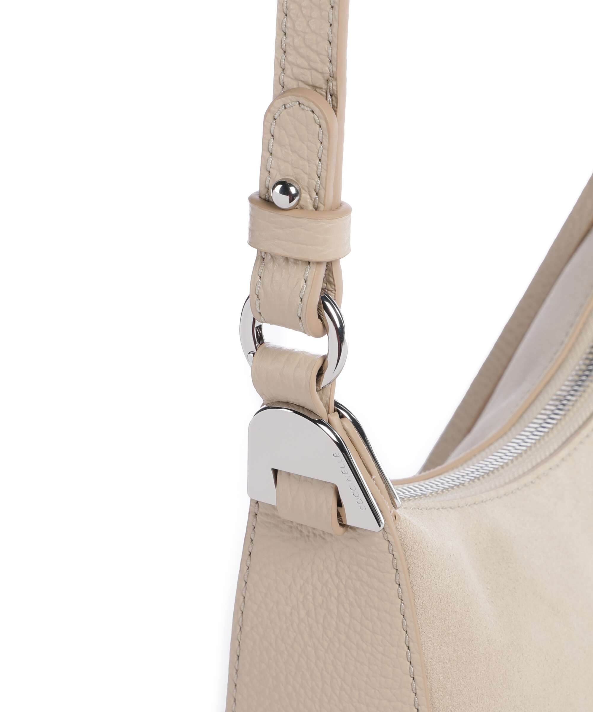 Coccinelle Fujiko Suede Crossbody bag sandshell