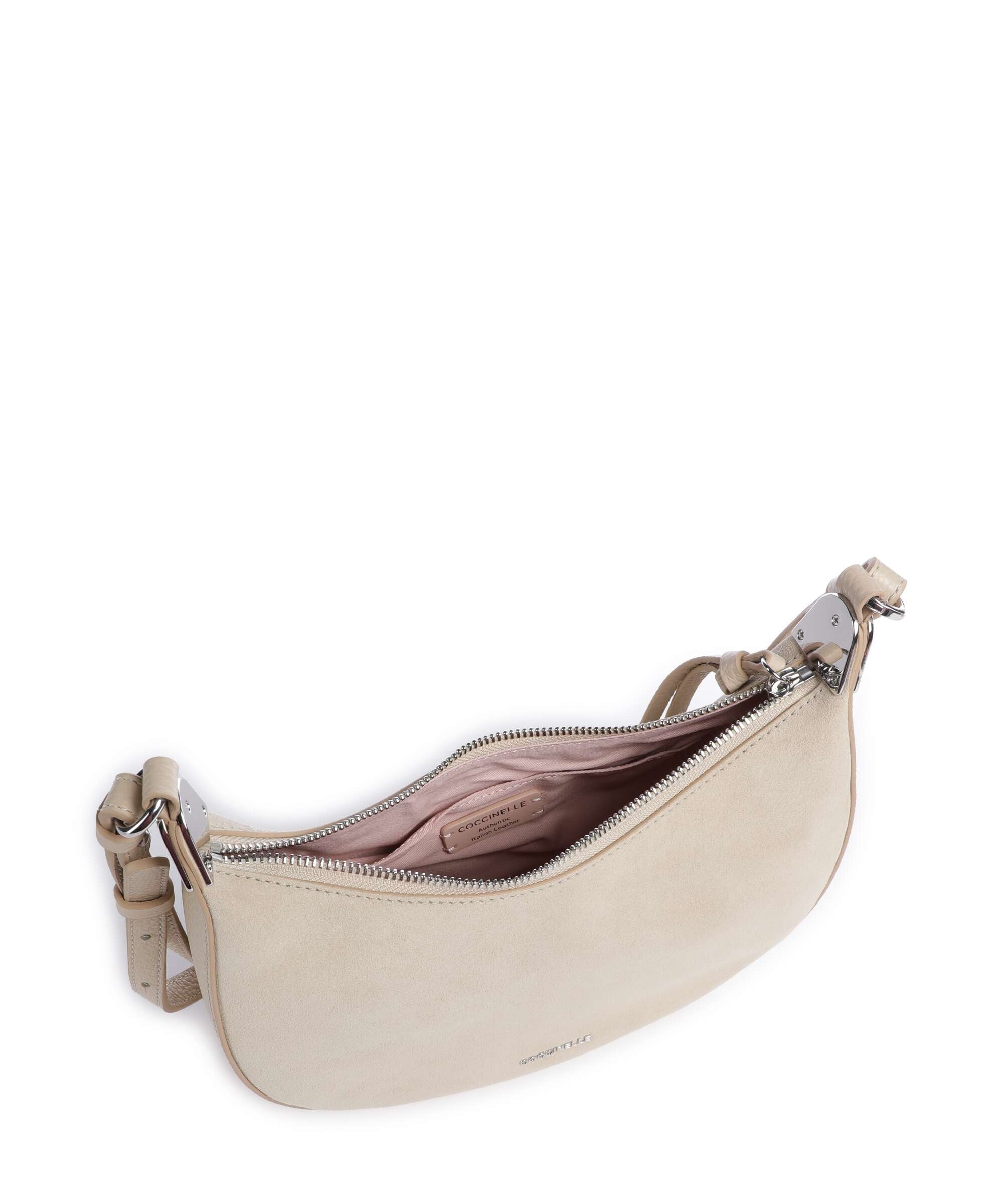 Coccinelle Fujiko Suede Crossbody bag sandshell