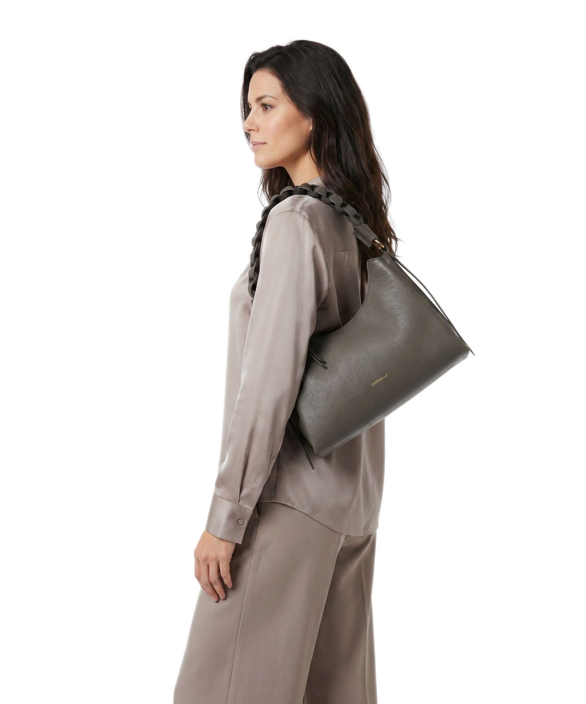 Coccinelle Boheme Grana Double Shoulder bag fango/honey