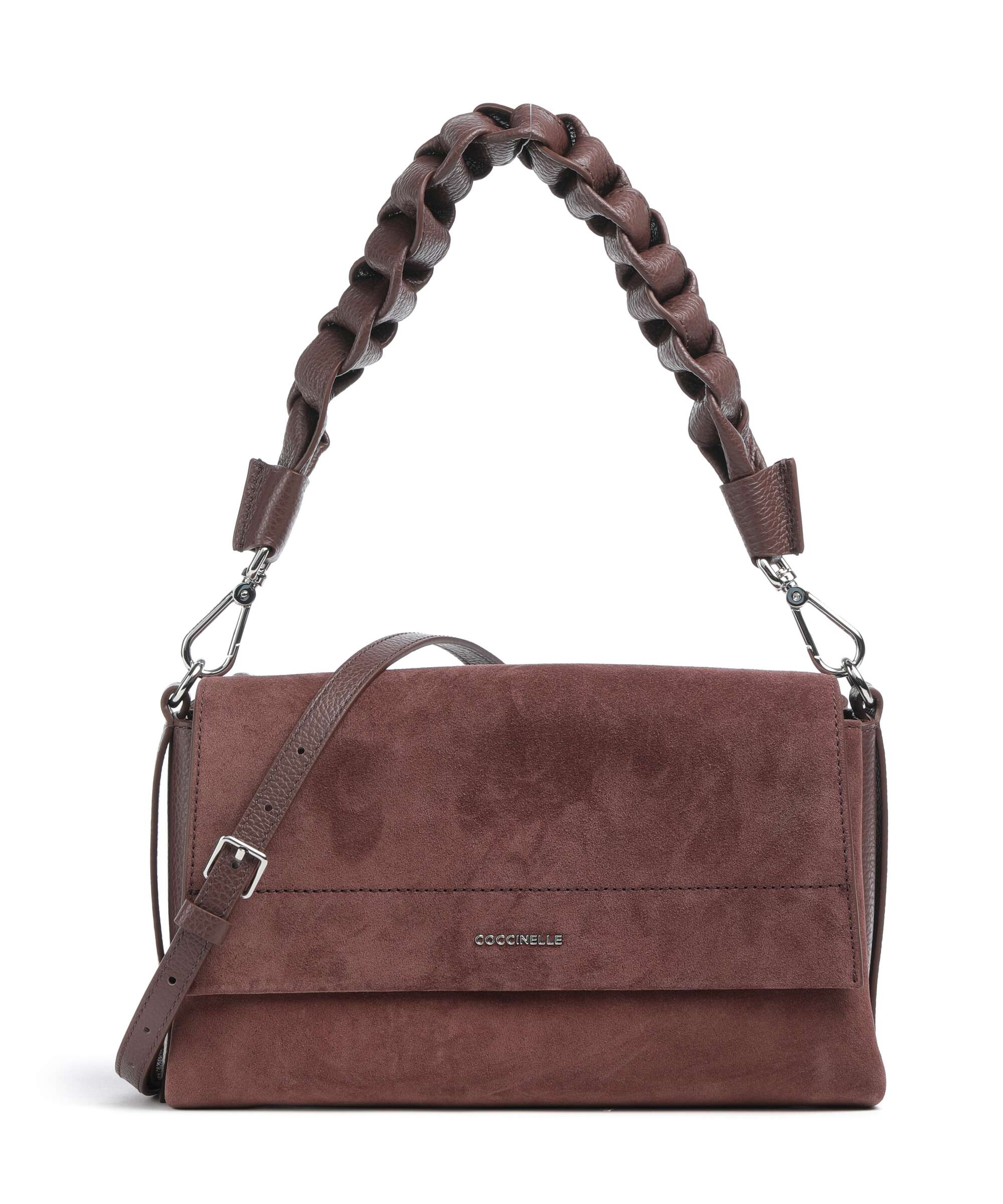 Coccinelle Boheme Suede Shoulder bag berry