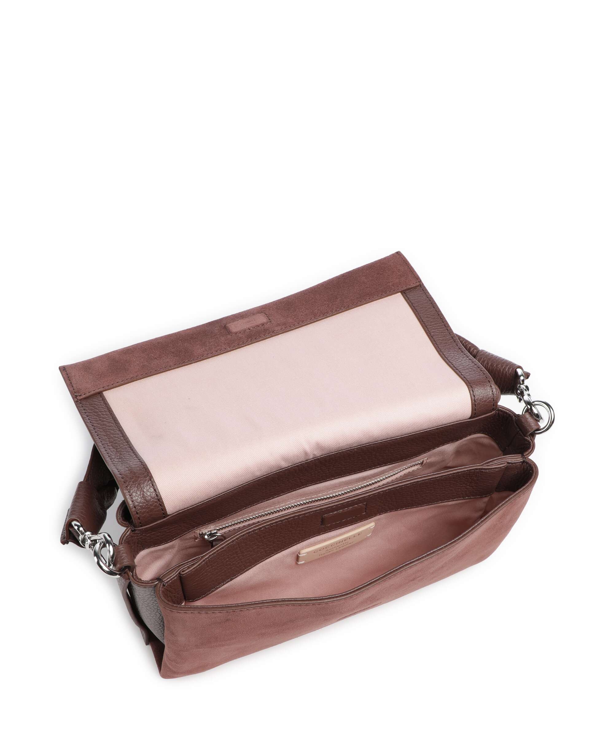 Coccinelle Boheme Suede Shoulder bag berry