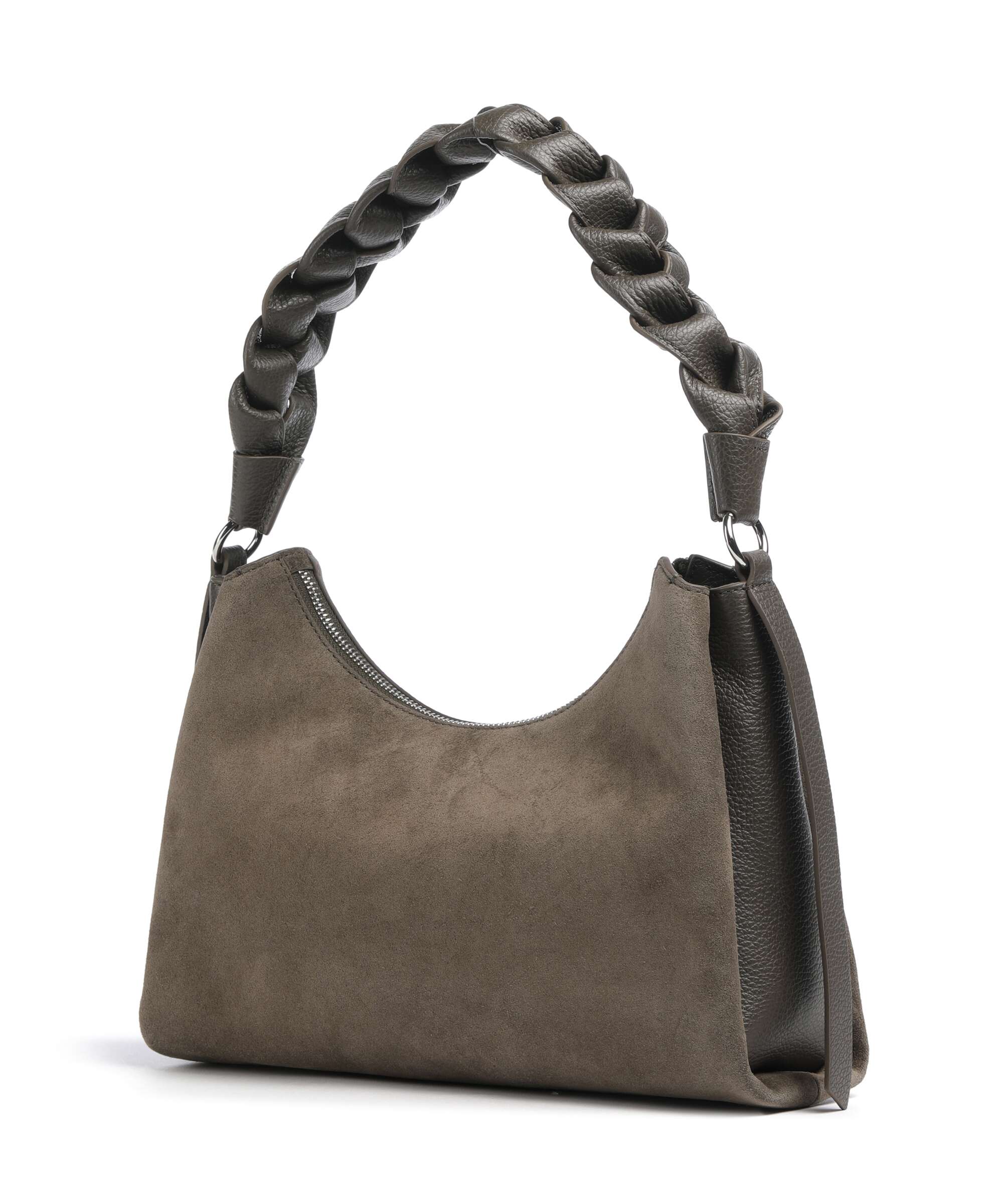 Coccinelle Boheme Suede Shoulder bag fango