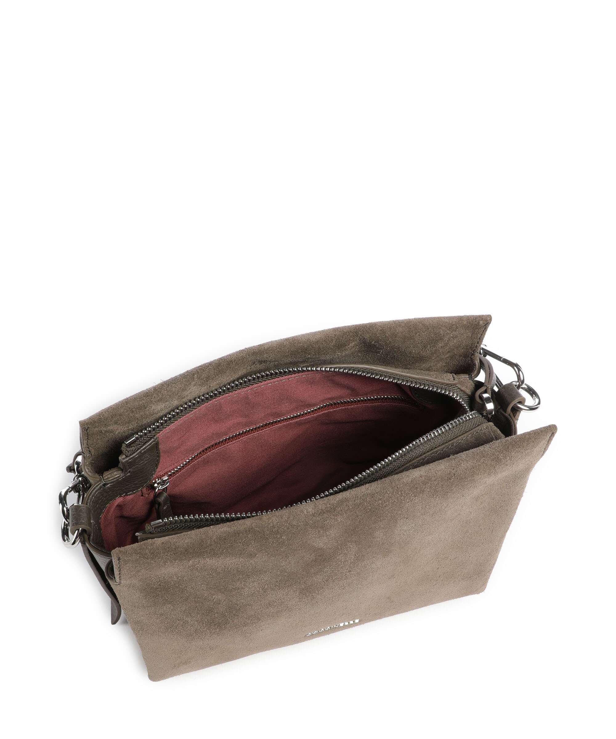 Coccinelle Boheme Suede Handbag fango