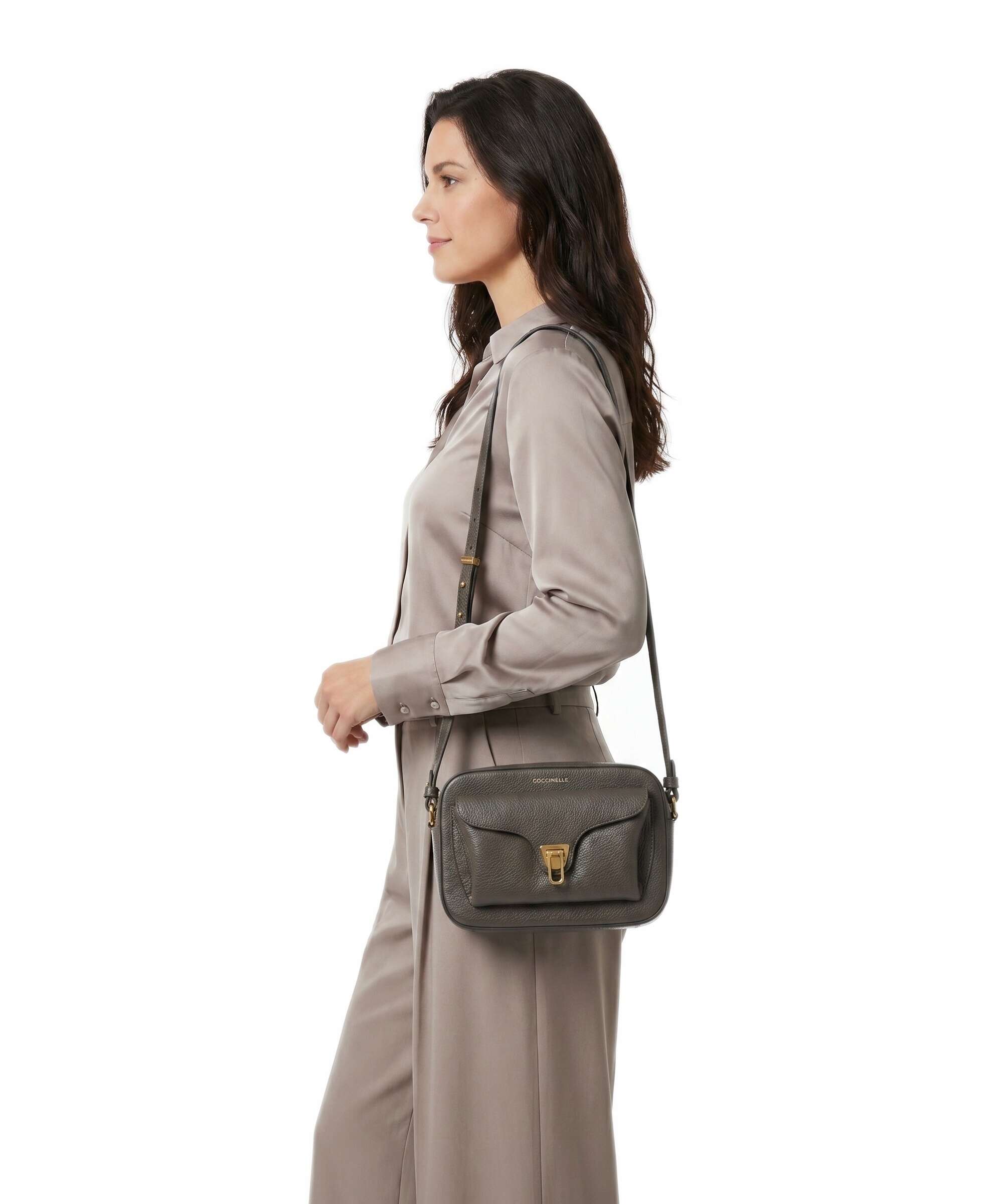 Coccinelle Beat Soft Crossbody bag fango