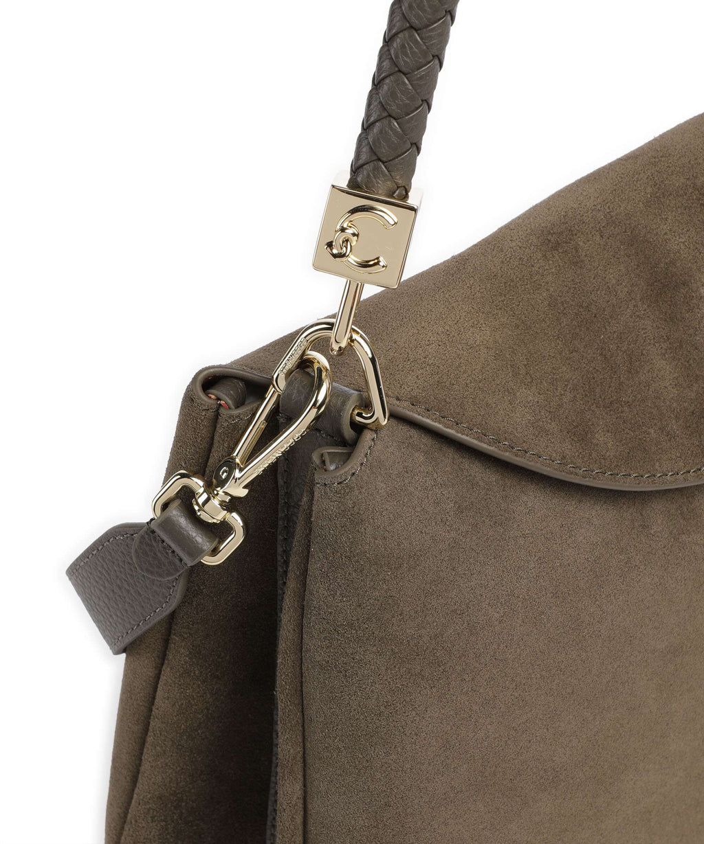 Coccinelle Tiggy Suede Handbag fango