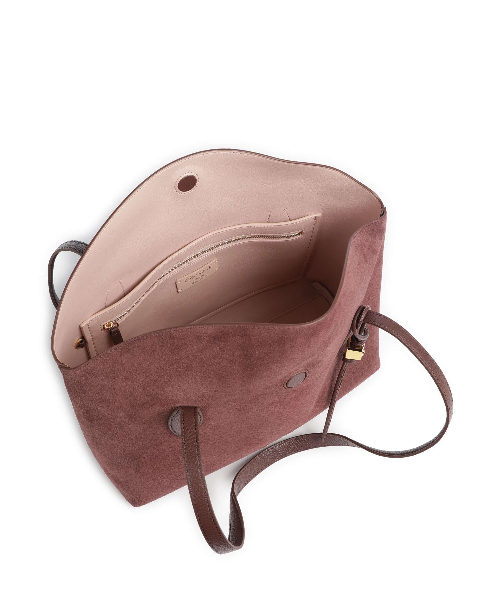 Coccinelle Thess Suede Tote bag berry