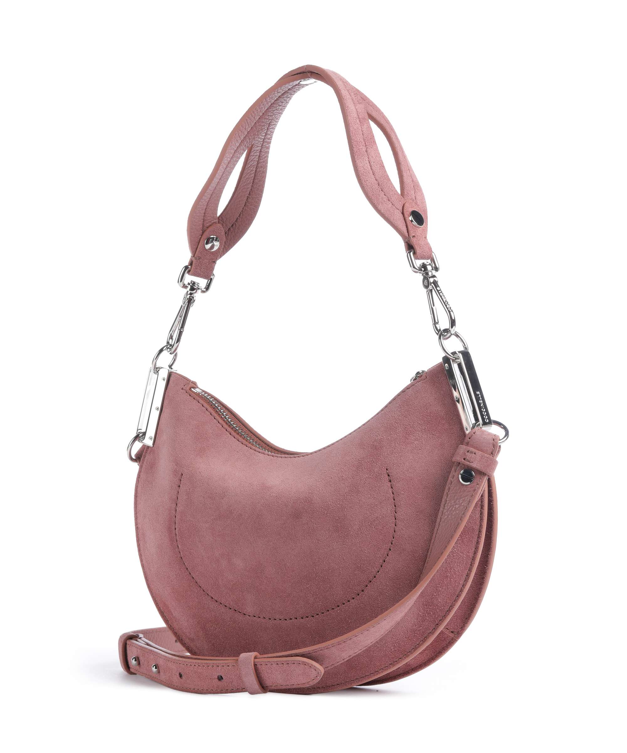 Coccinelle Sunup Suede Shoulder bag winter rose
