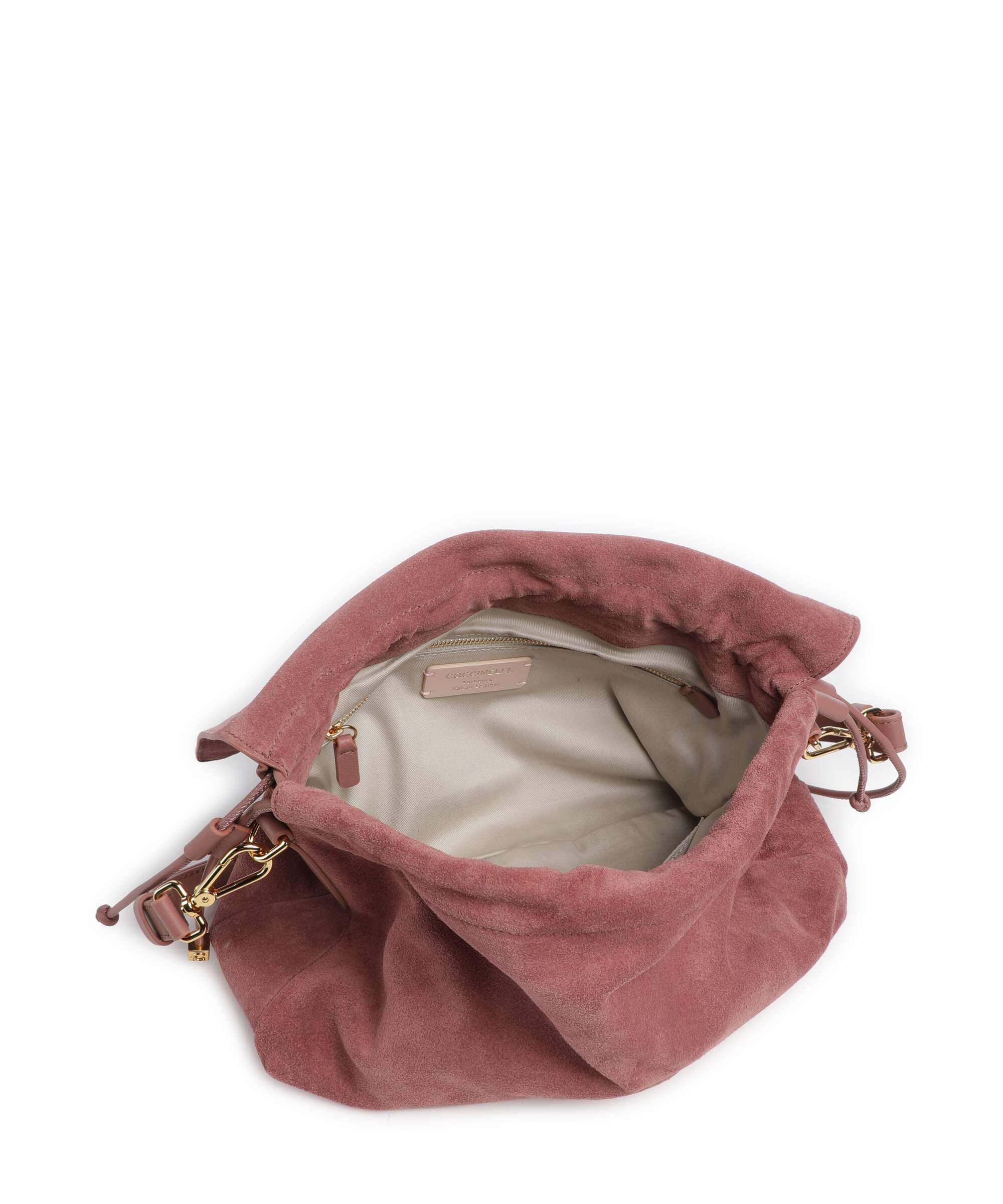 Coccinelle Lidia Suede Hobo bag winter rose