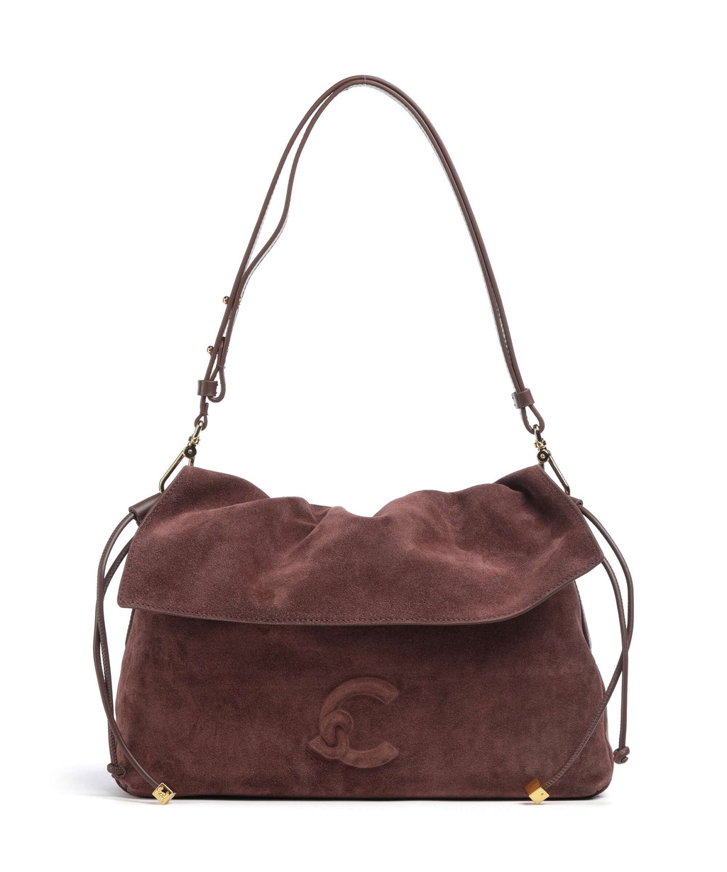 Coccinelle Lidia Suede Hobo bag berry
