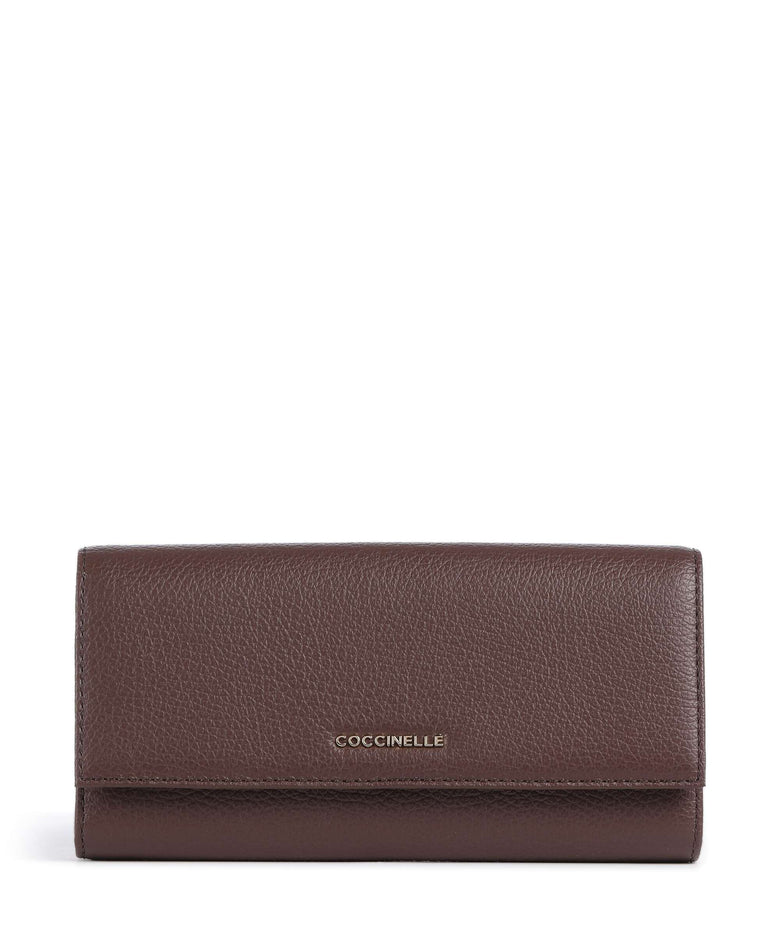 Coccinelle Metallic Soft Wallet berry