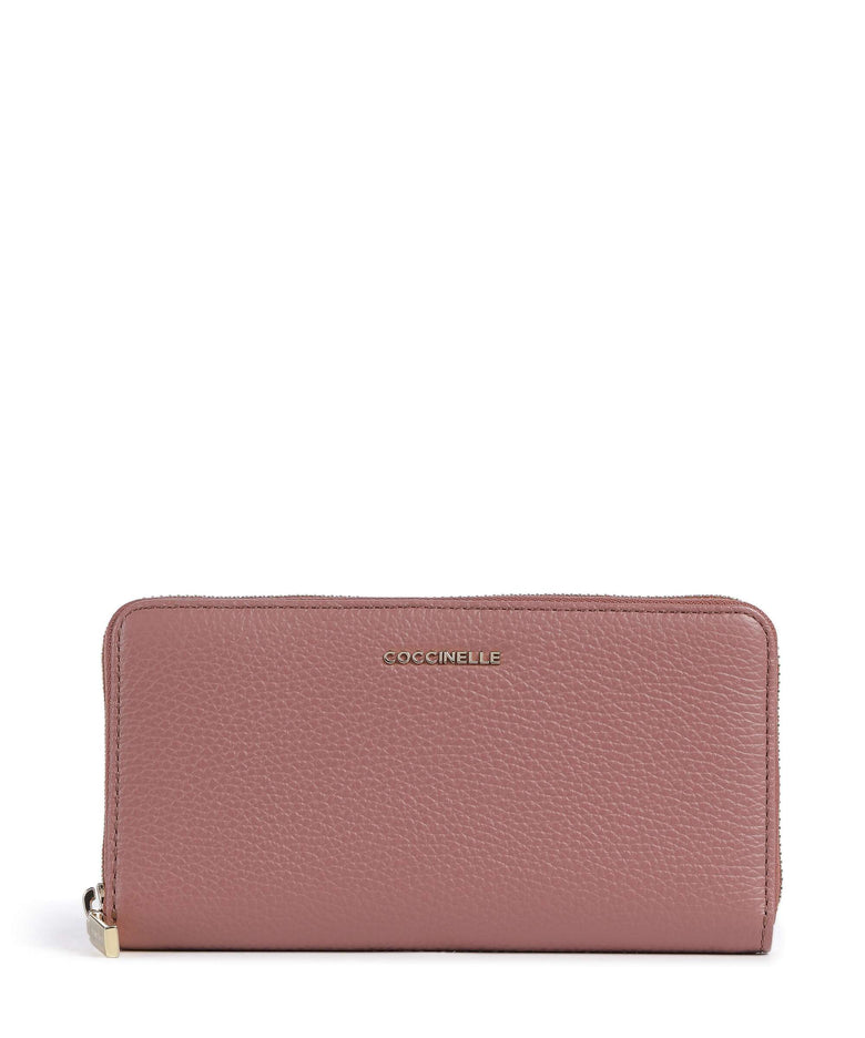 Coccinelle Metallic Soft Wallet winter rose