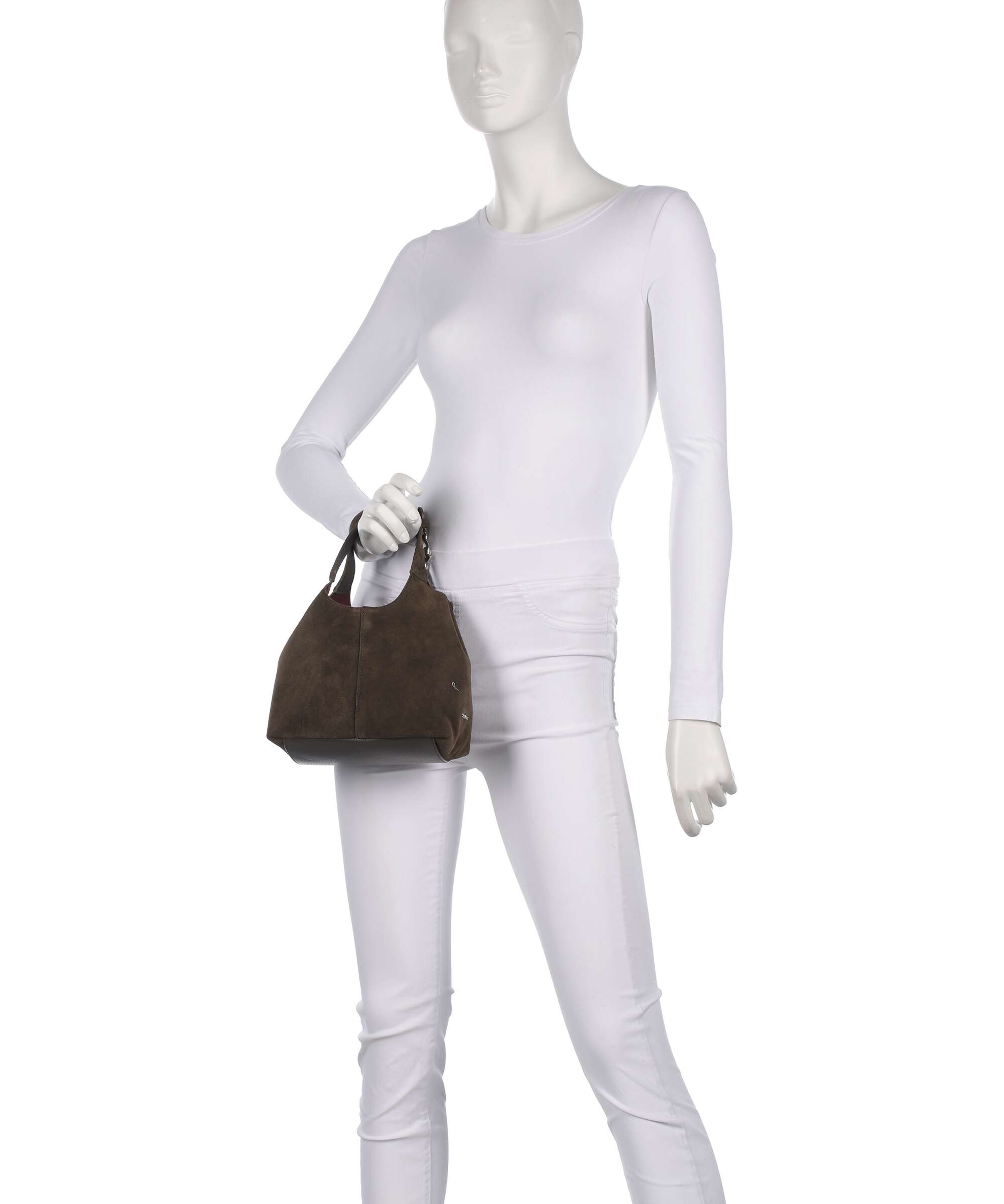 Coccinelle C-Easy Suede Handbag fango