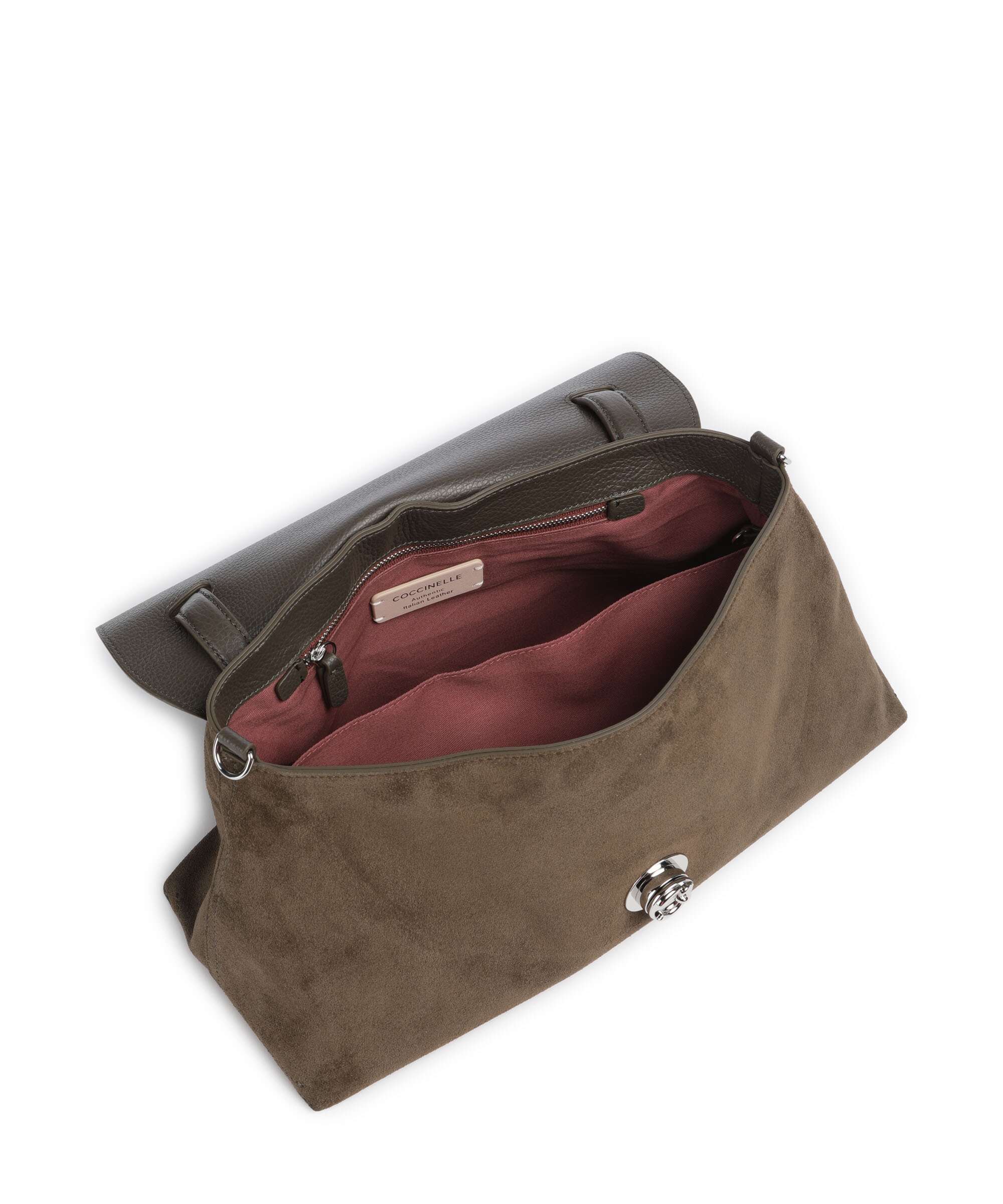 Coccinelle Nikla Suede Handbag fango