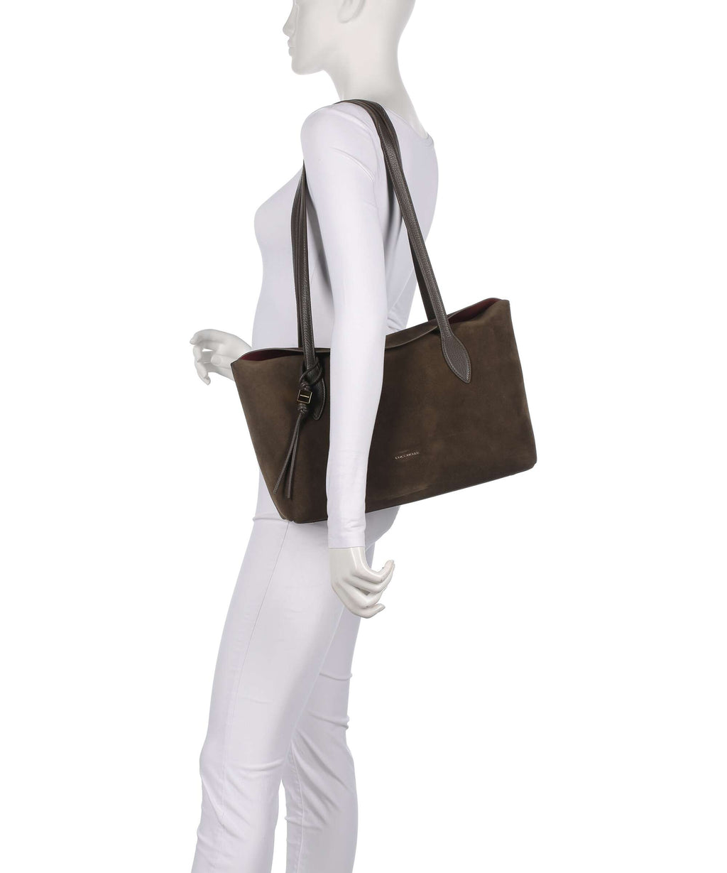 Coccinelle Thess Suede Tote bag fango