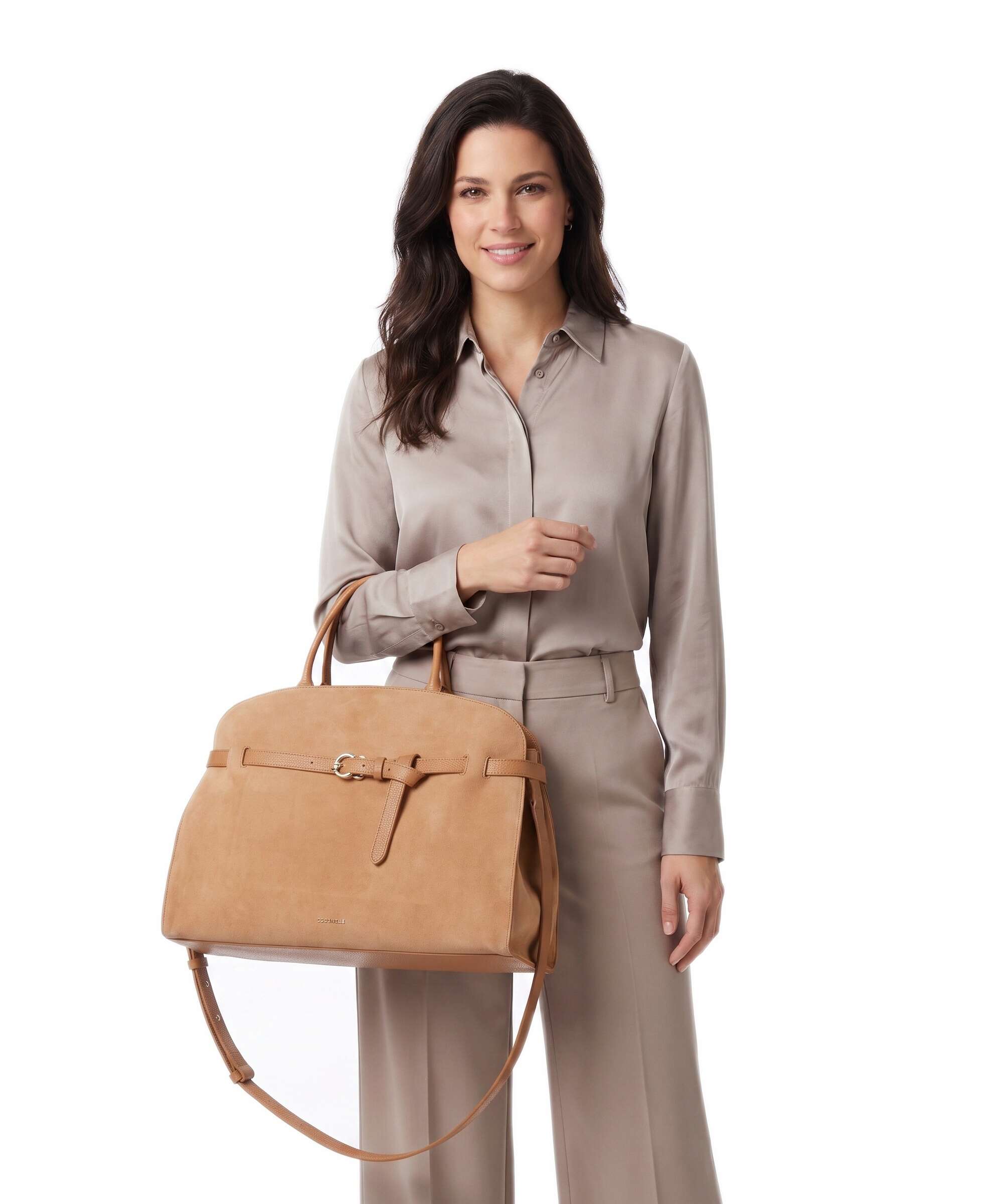 Coccinelle Sabine Suede Handbag robin