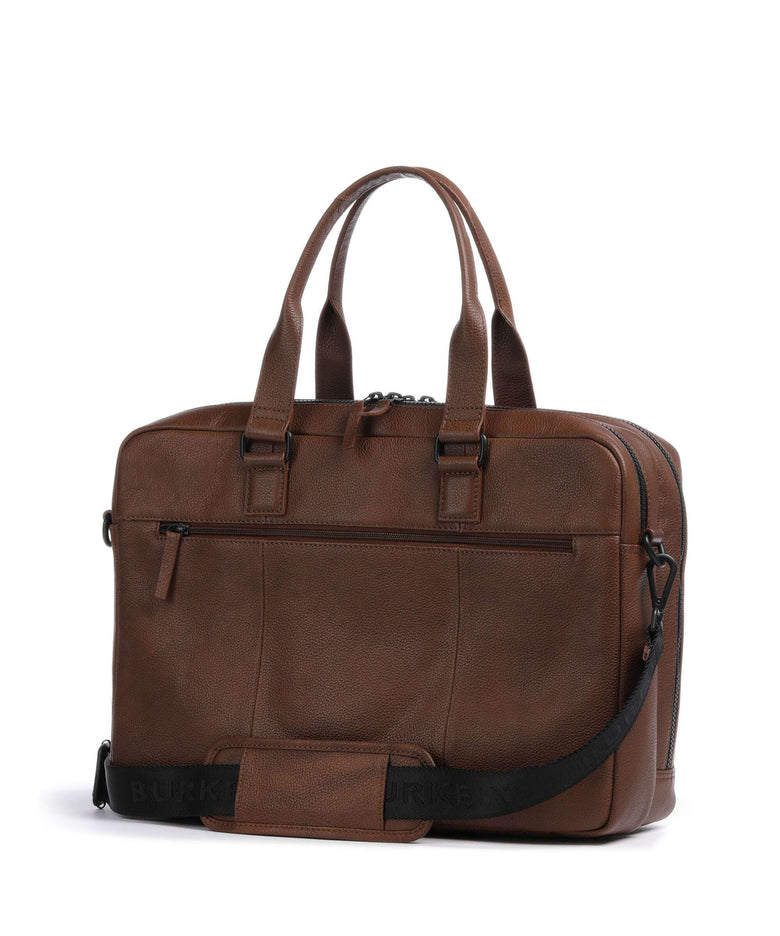 Burkely Minimal Mason Briefcase custom cognac