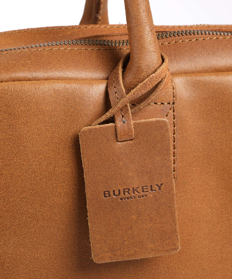 Burkely Vintage Taylor Worker Briefcase cognac
