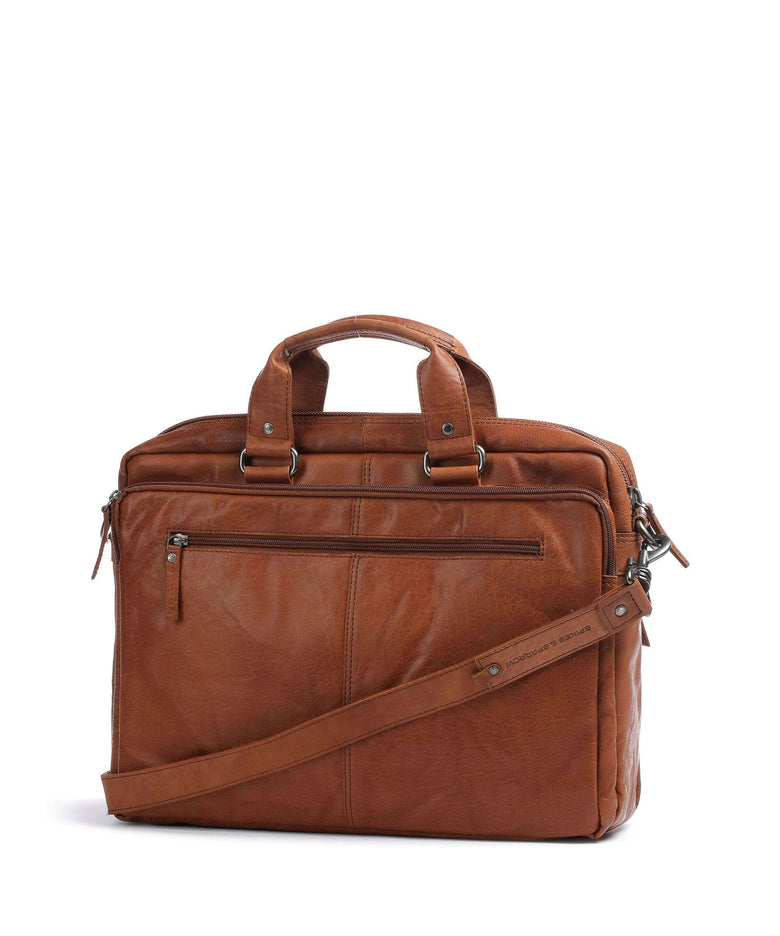 Spikes & Sparrow Bronco Briefcase brandy