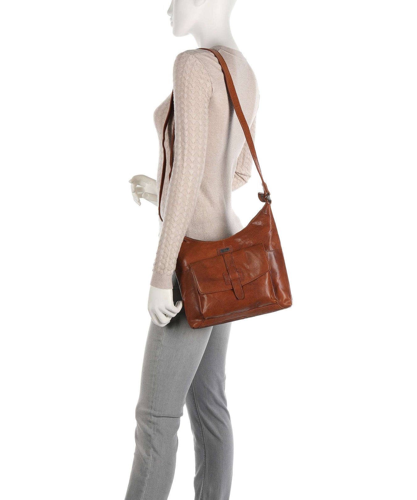 Spikes & Sparrow Bronco Hobo bag brandy