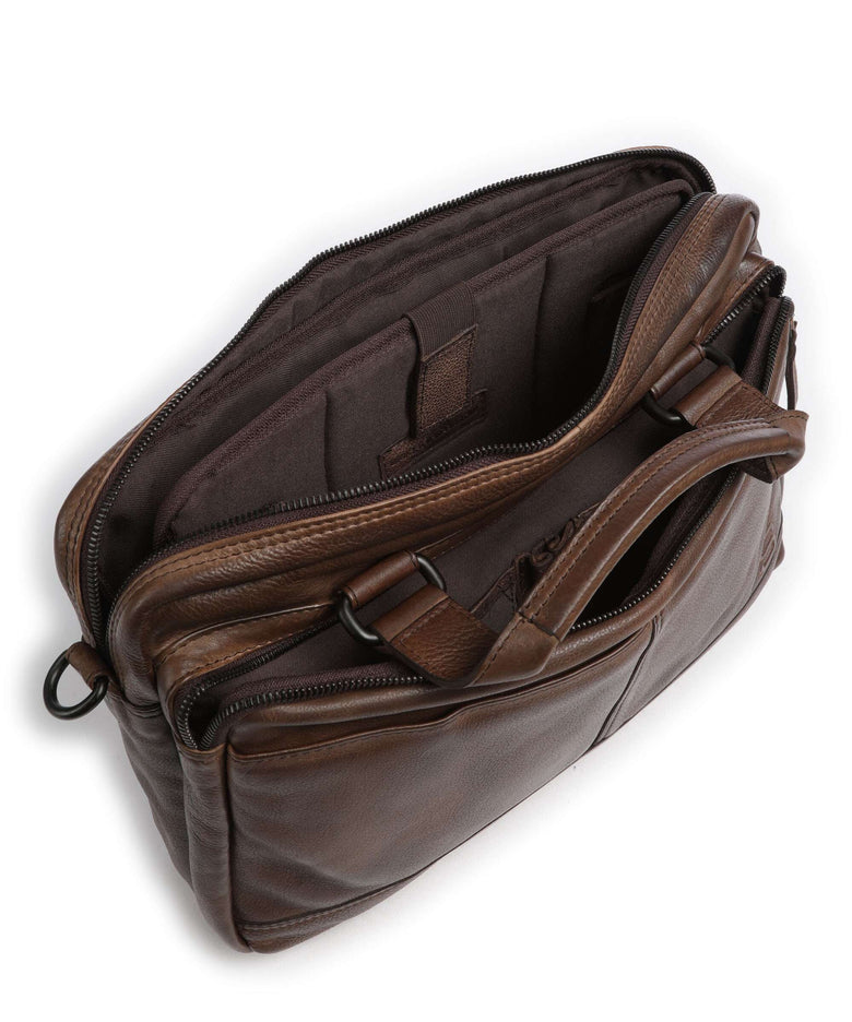 Spikes & Sparrow Apache Briefcase dunkelbraun