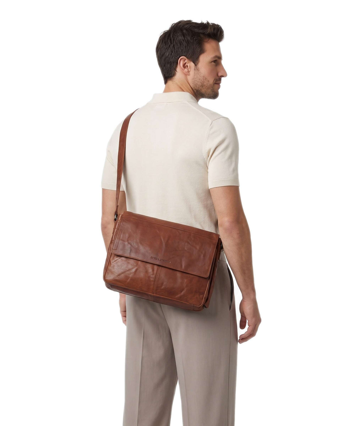 Spikes & Sparrow Bronco Ronn Messenger bag brandy