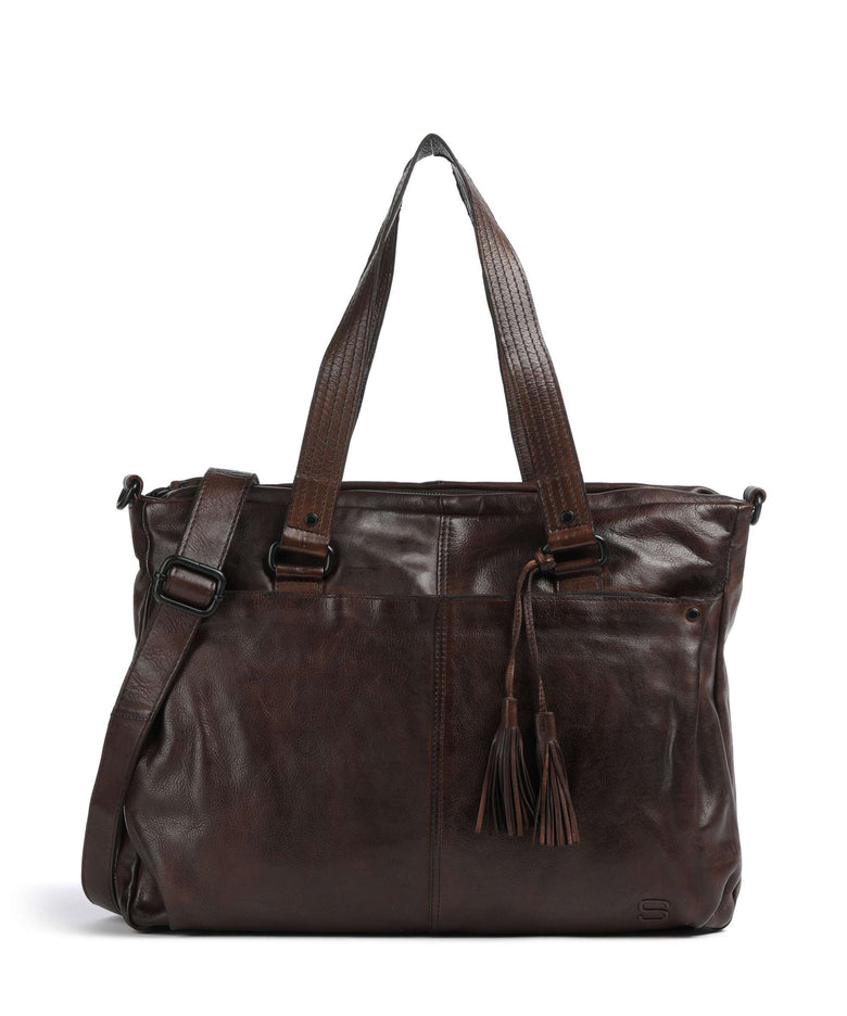 Spikes & Sparrow Apache Chrissey Briefcase dark brown