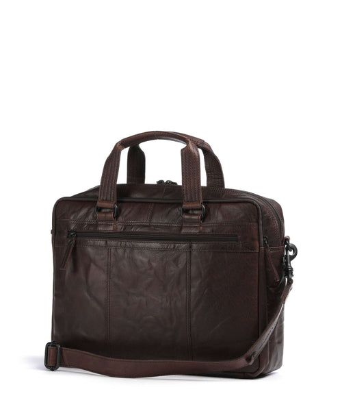 Spikes & Sparrow Bronco Dexter Briefcase dark brown