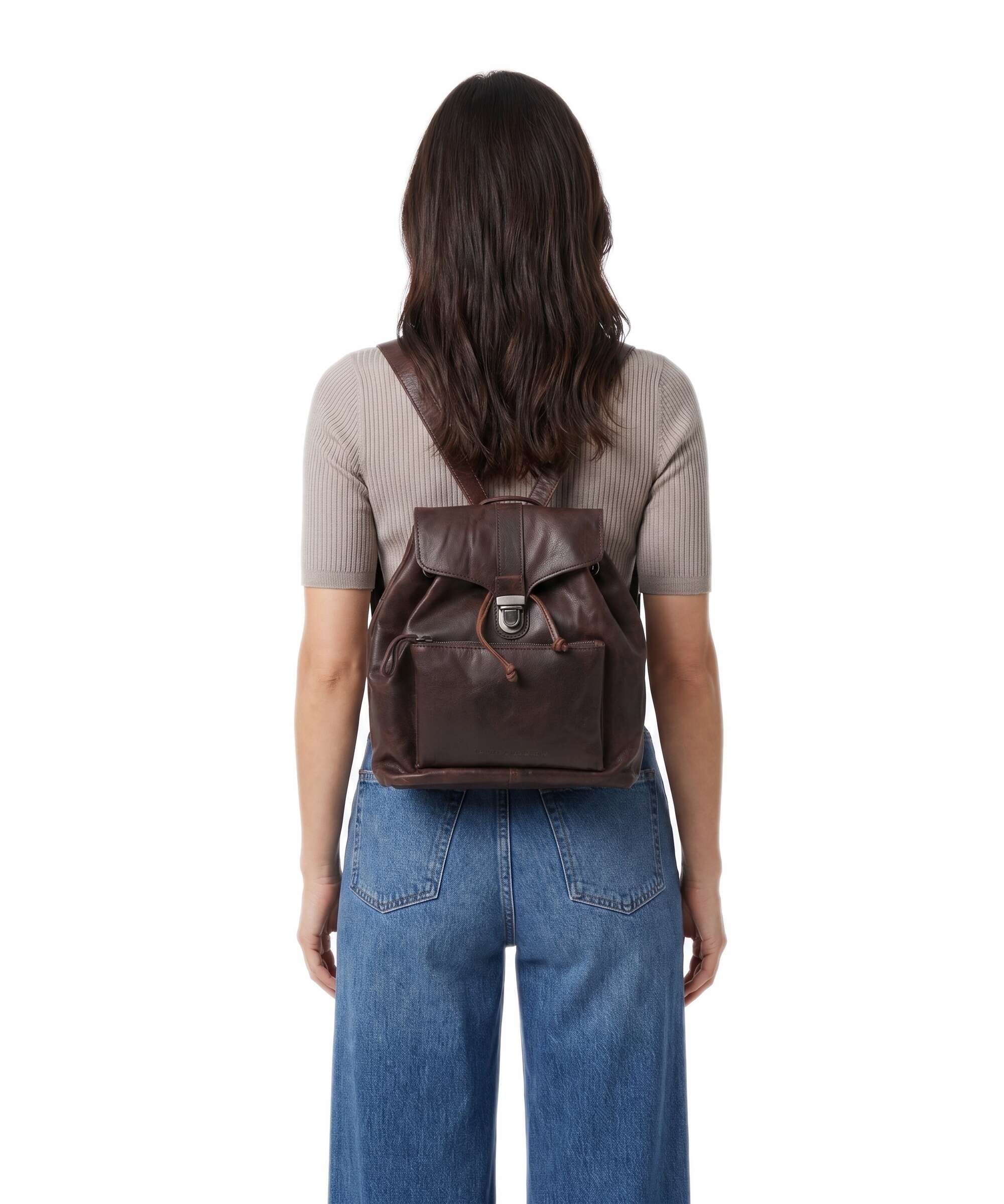 Spikes & Sparrow Bronco Tamara Backpack dark brown