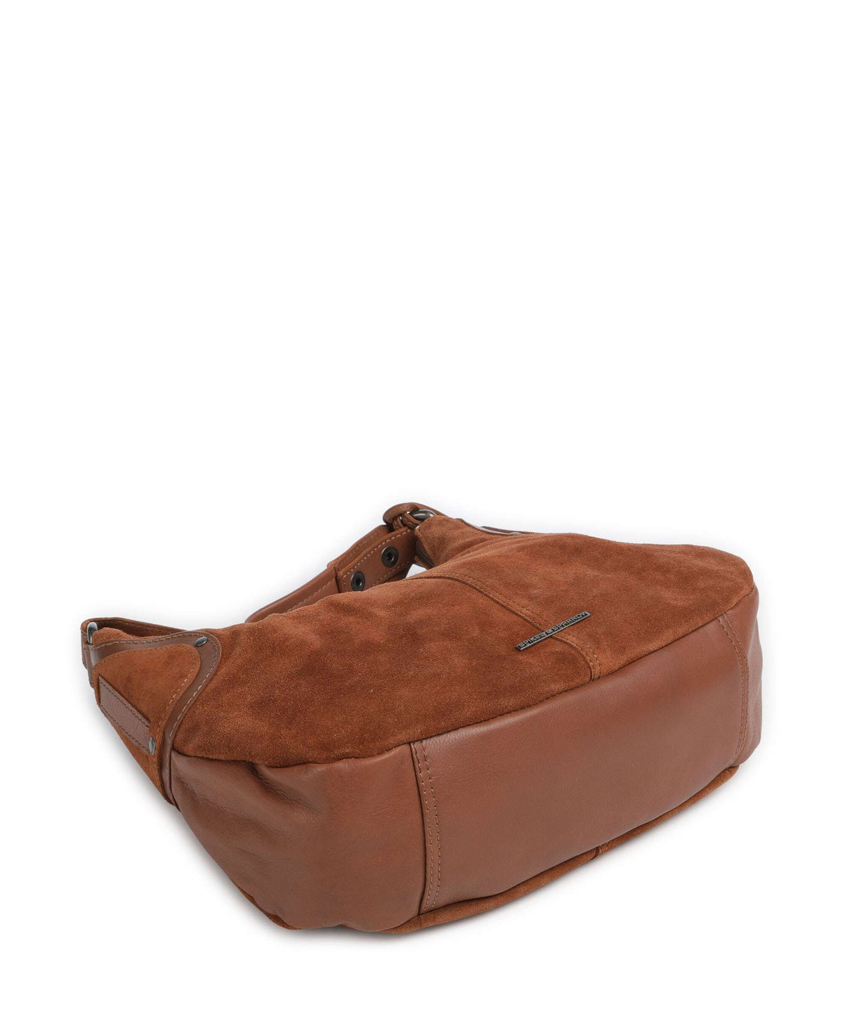 Spikes & Sparrow Suede Mix Anne-Lou Hobo bag mocca