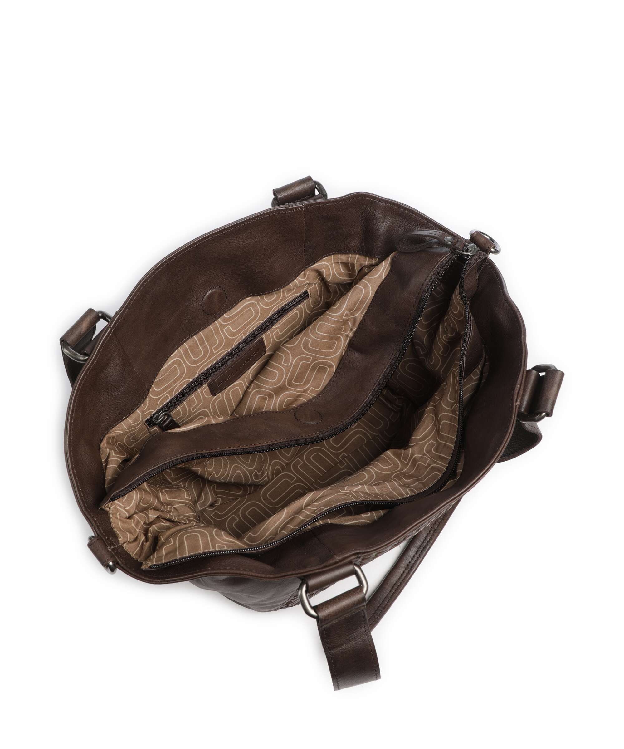 Spikes & Sparrow Woven Patty Tote bag dark brown
