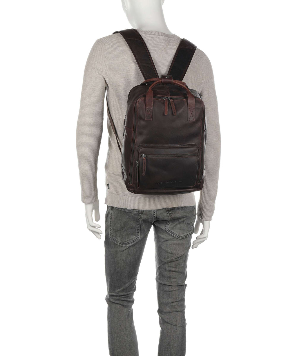 The Chesterfield Brand Wax Pull Up Cow Caicos Backpack brown