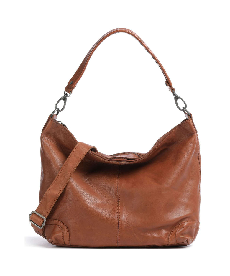 The Chesterfield Brand Washed Waxed Cow Bolivia Hobo bag cognac
