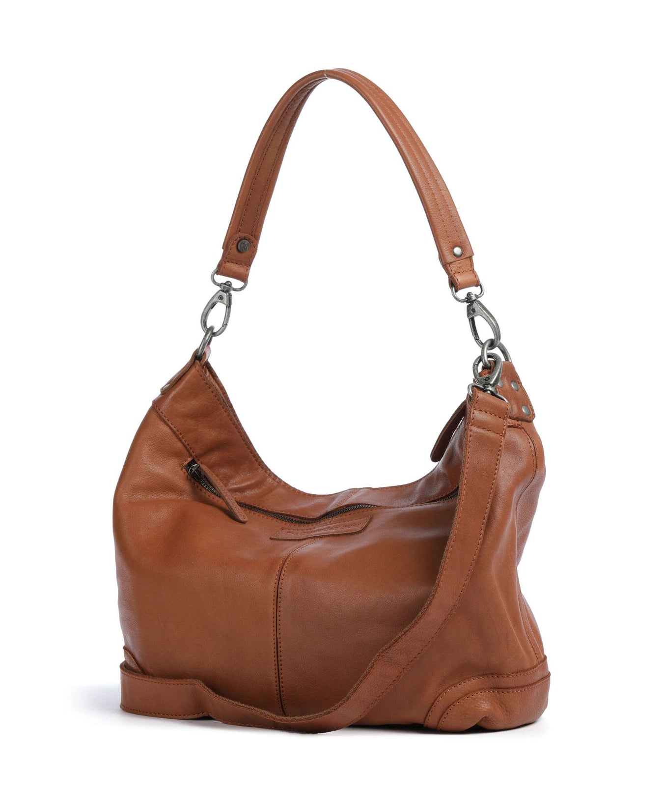 The Chesterfield Brand Washed Waxed Cow Bolivia Hobo bag cognac