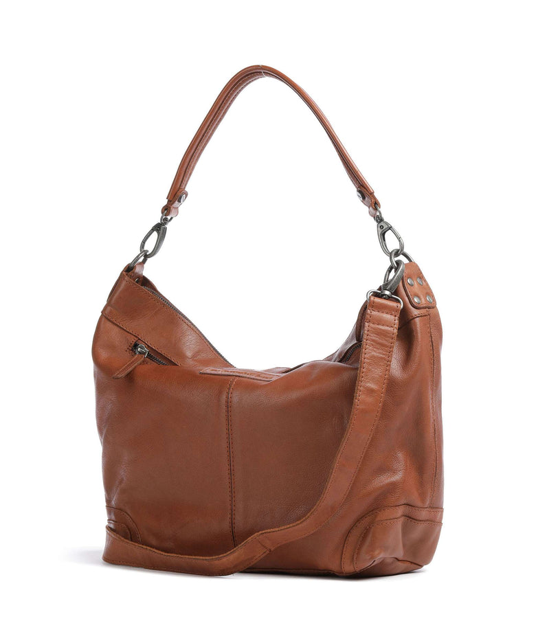The Chesterfield Brand Washed Waxed Cow Bolivia Hobo bag cognac