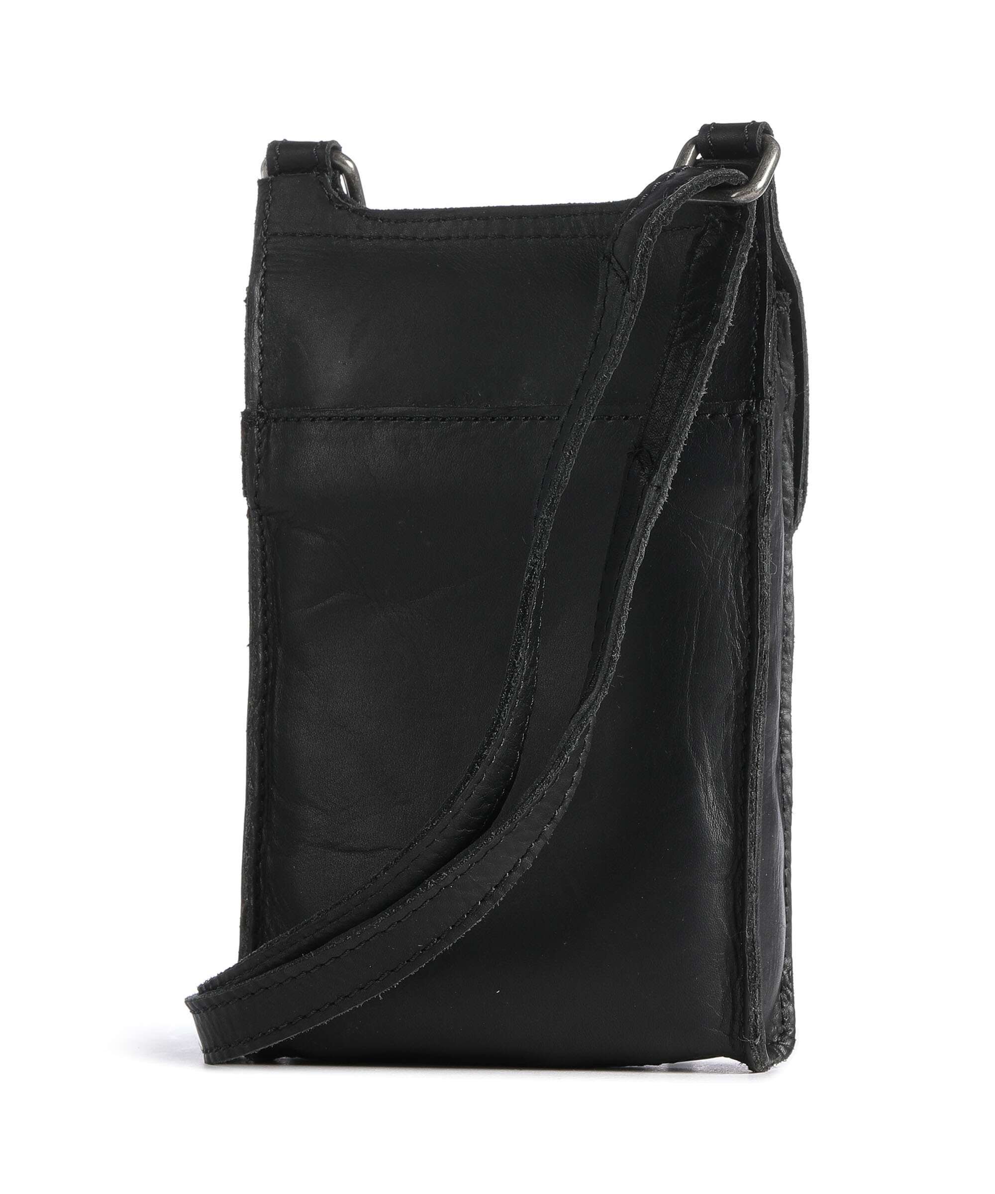 The Chesterfield Brand Wax Pull Up Cow Nebra Phone bag black