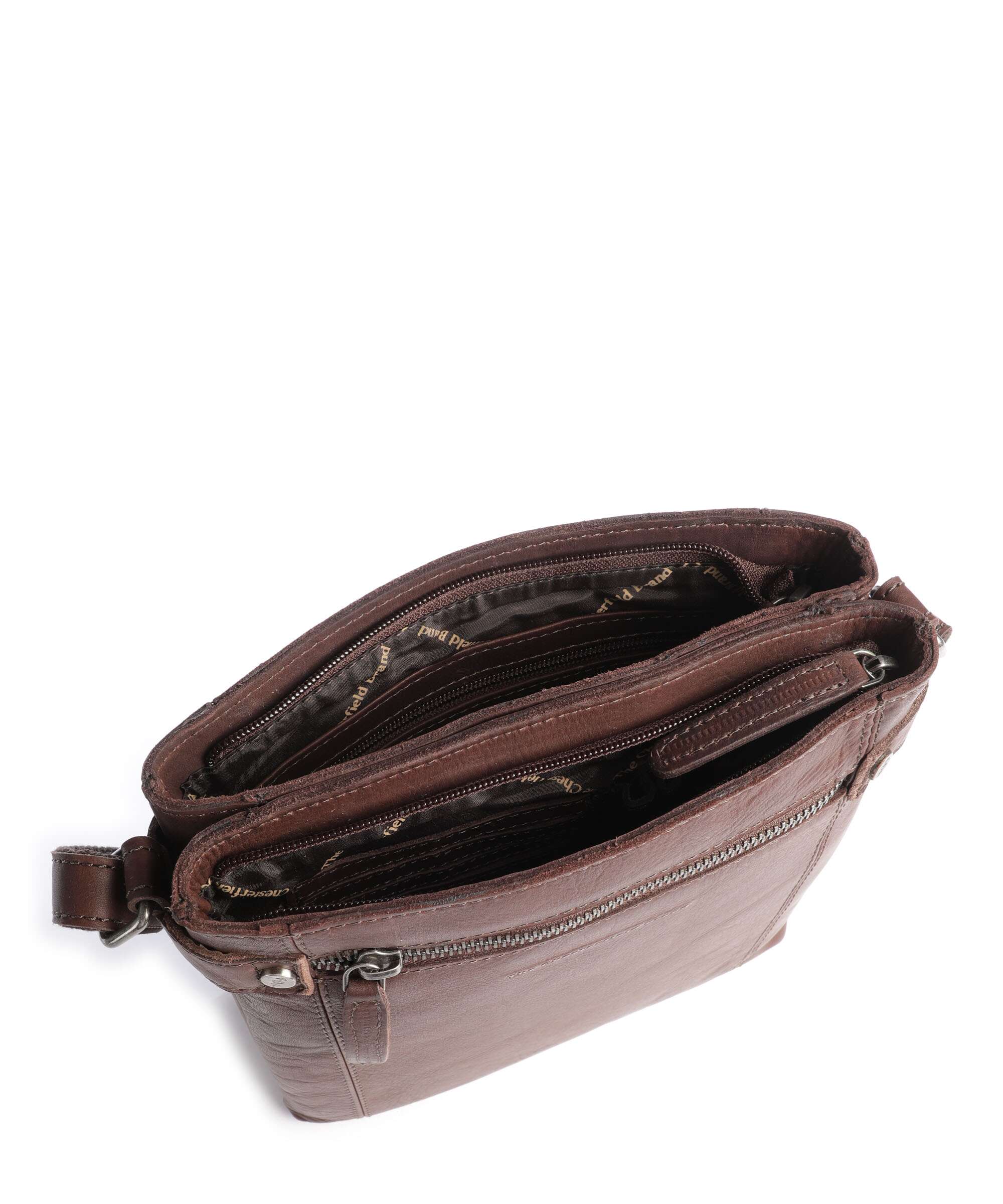 The Chesterfield Brand Wax Pull Up Cow Brandis Crossbody bag brown