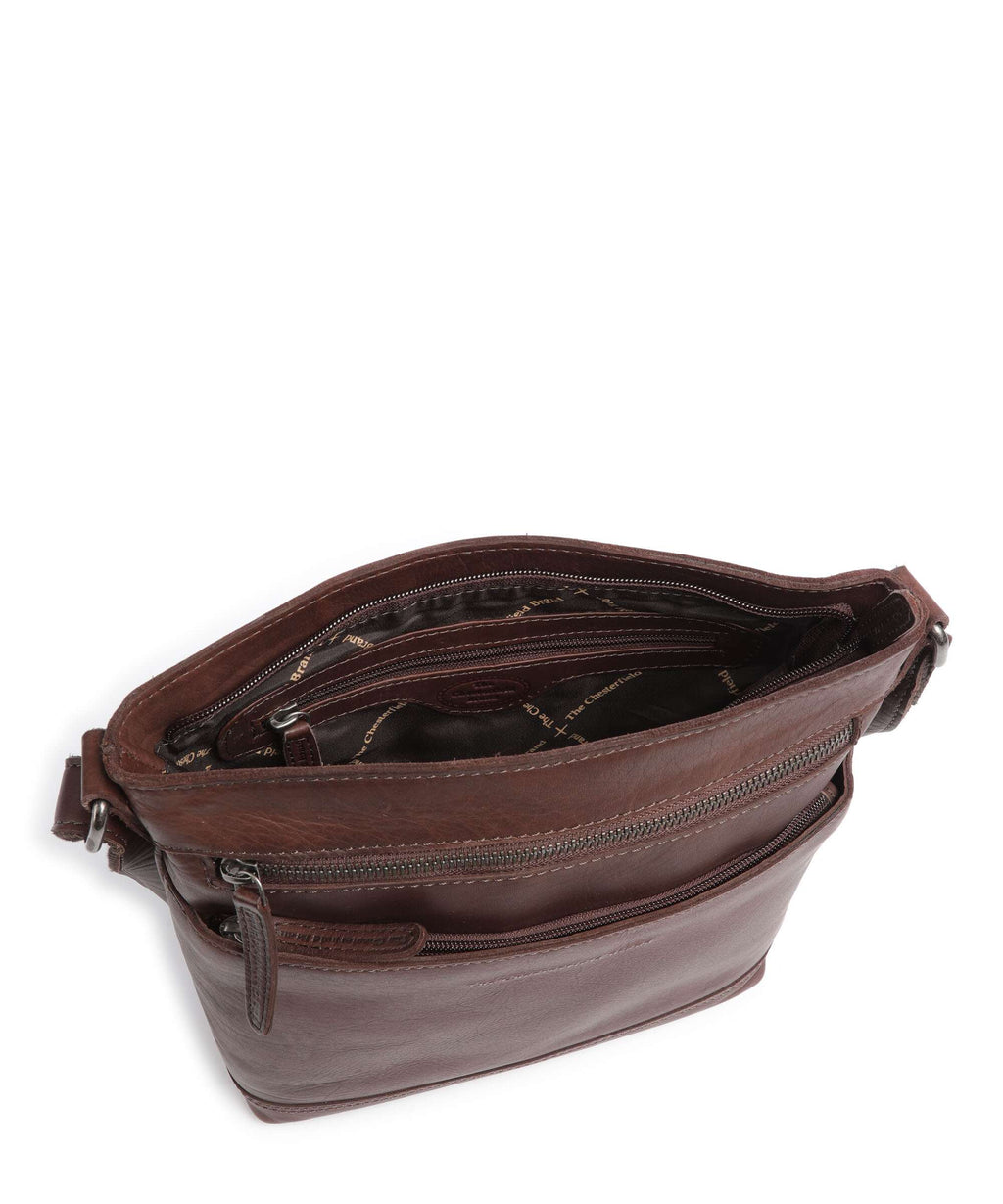 The Chesterfield Brand Wax Pull Up Cow Almeria Crossbody bag brown