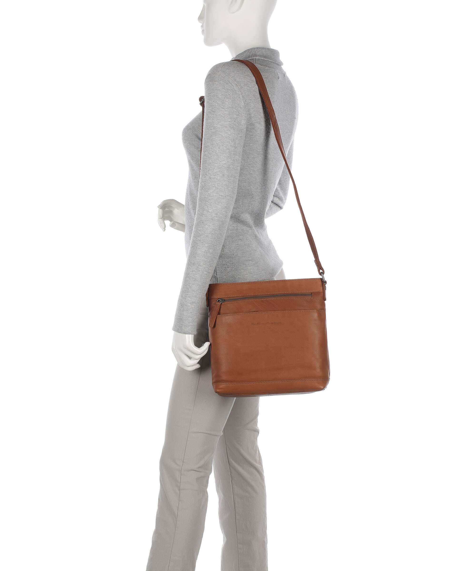 The Chesterfield Brand Wax Pull Up Cow Almeria Crossbody bag cognac